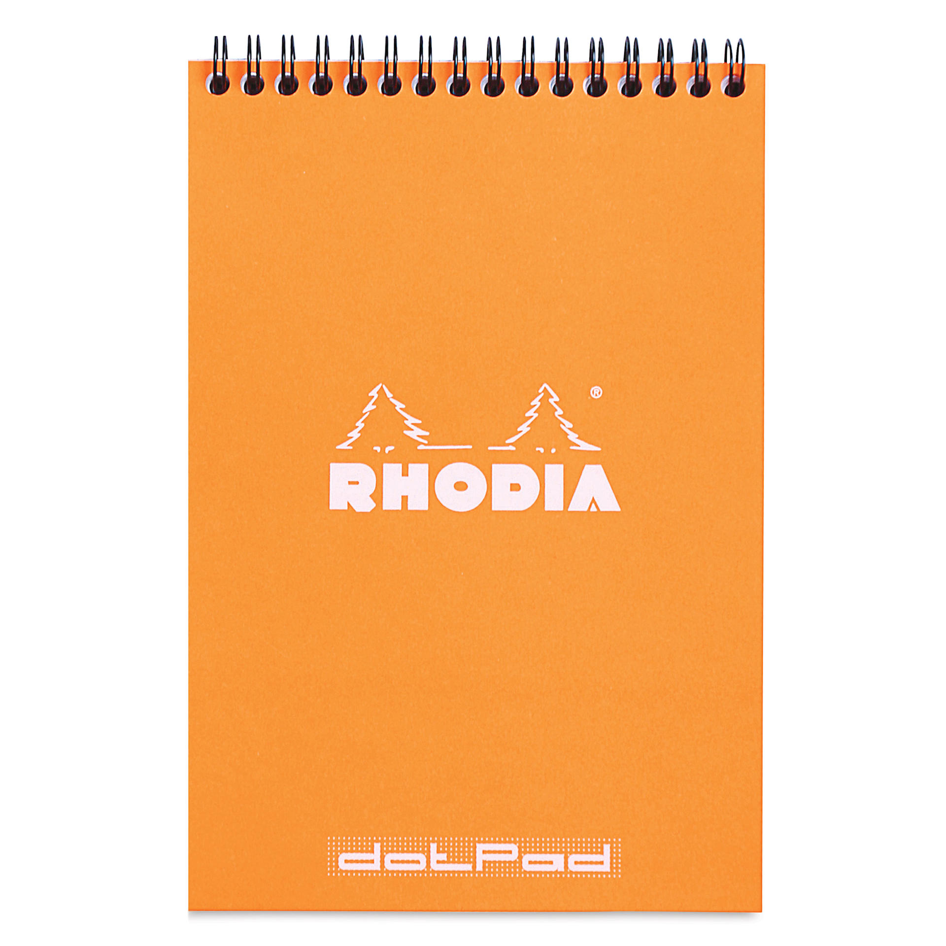 Rhodia Wirebound Pad - Dot Grid, Orange, 6" x 8-1/4"