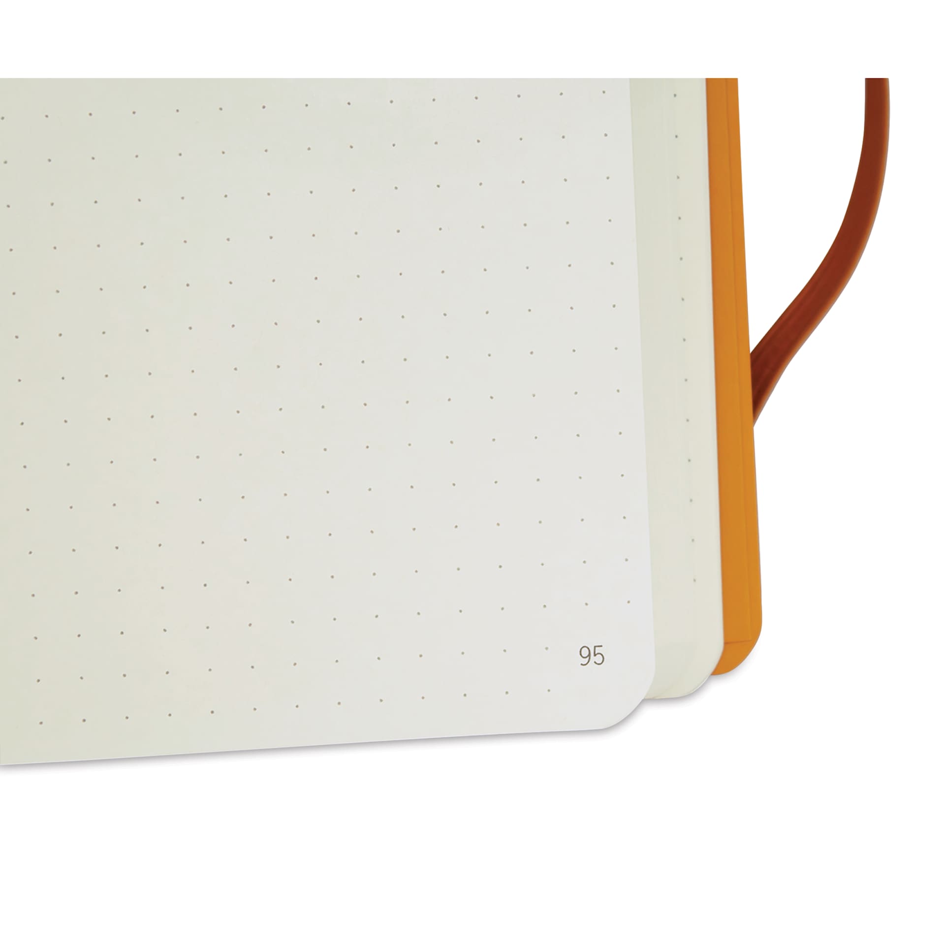 Rhodia Dotted Goalbook - 5-1/2" x 8-3/4", Orange, close-up of sheet