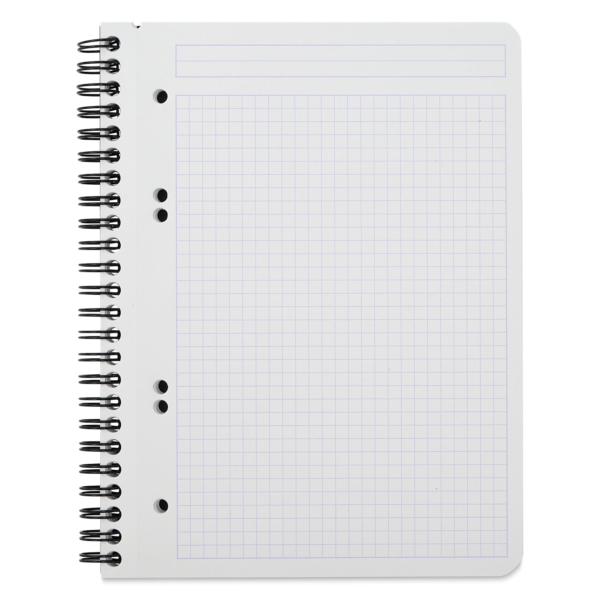 Rhodia Greenbook Notebook - 6.3" x 8.3", Black, Grid, 80 Sheets, open
