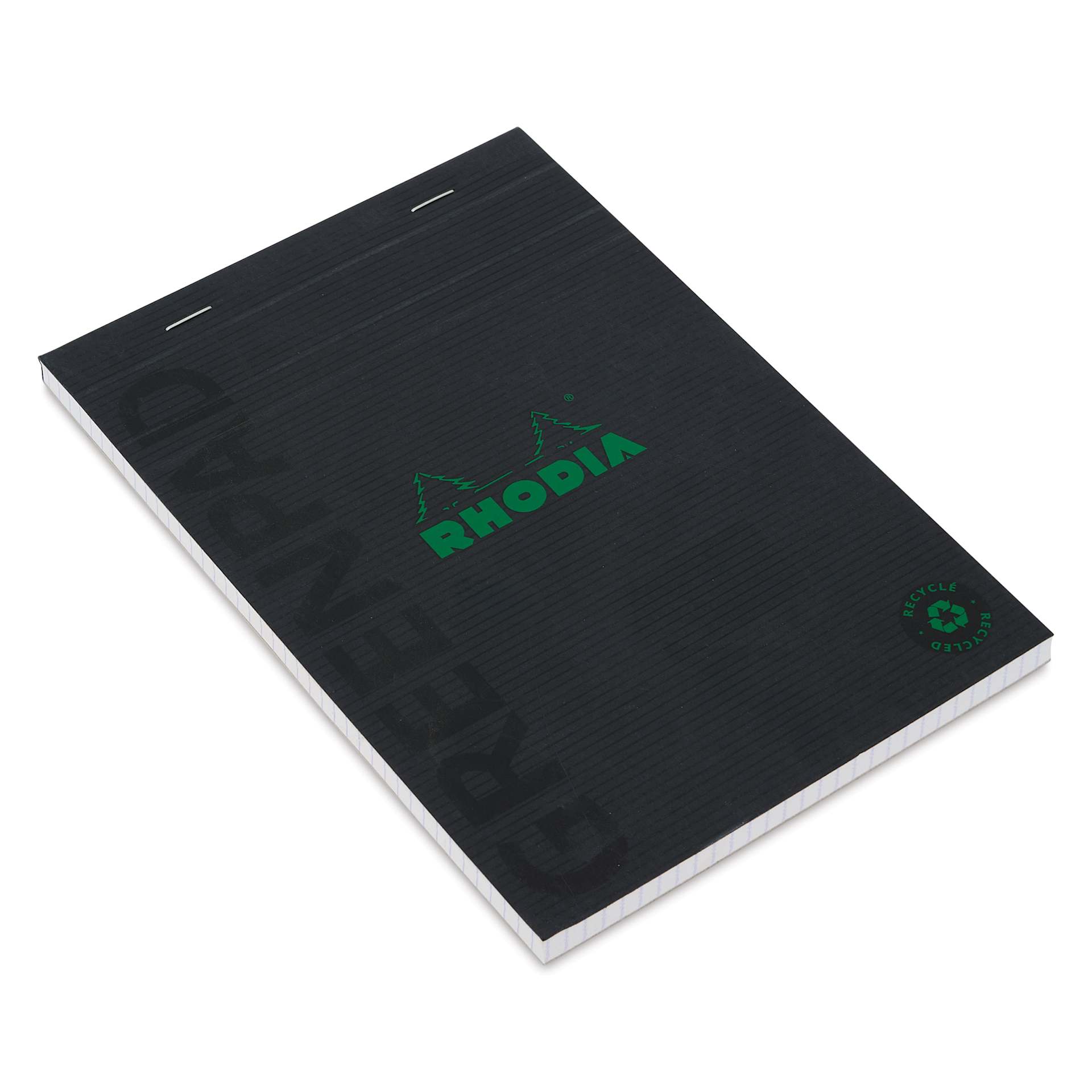 Rhodia Greenpad Notepad - Grid, Black, 6" x 8-1/4"