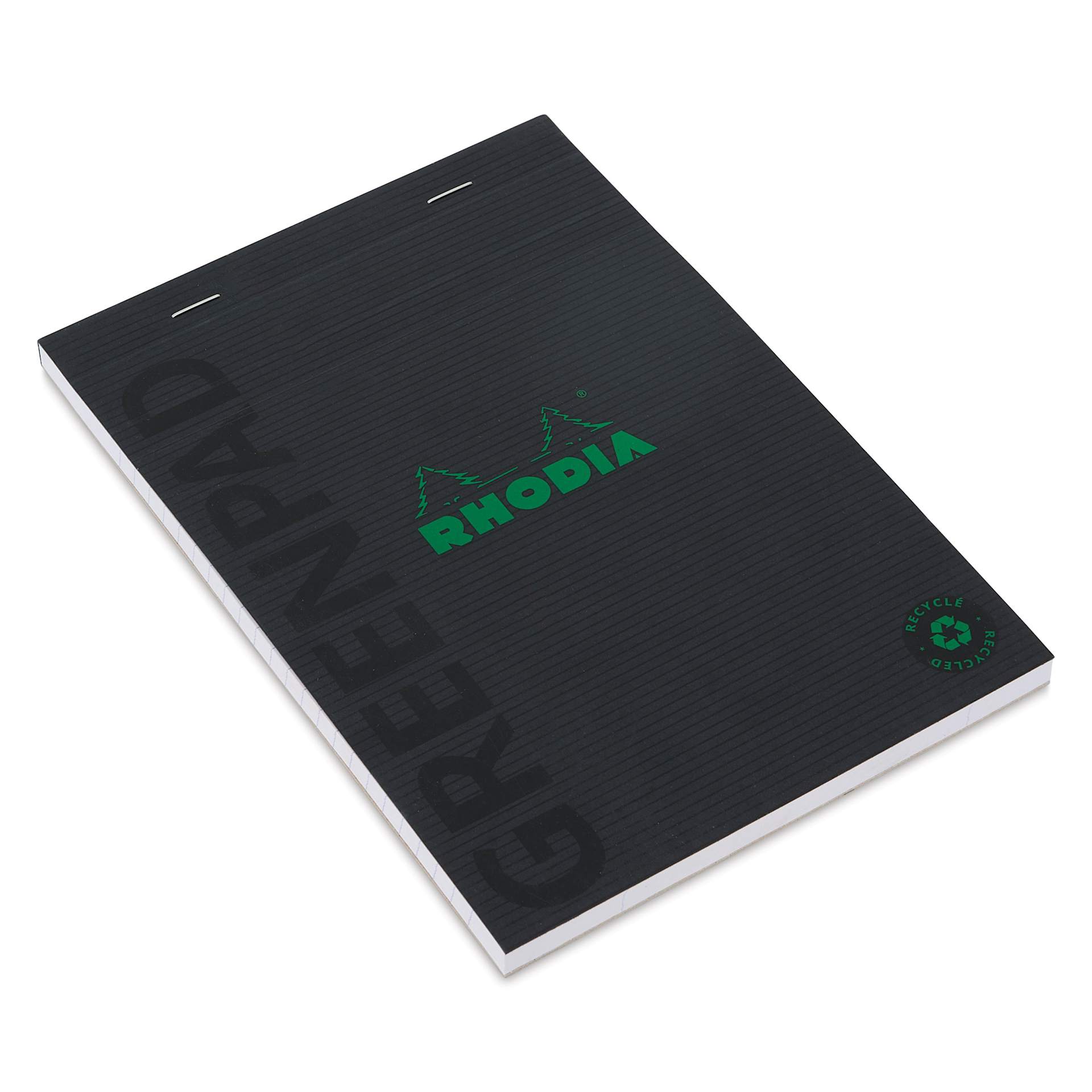 Rhodia Greenpad Notepad - Lined, Black, 6" x 8-1/4"