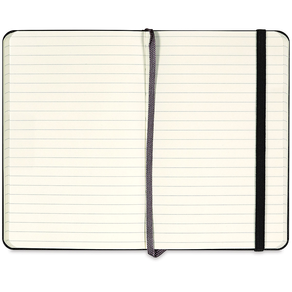 Moleskine Classic Hardcover Notebook - Black, Ruled, 5-1/2'' x 3-1/2'' open