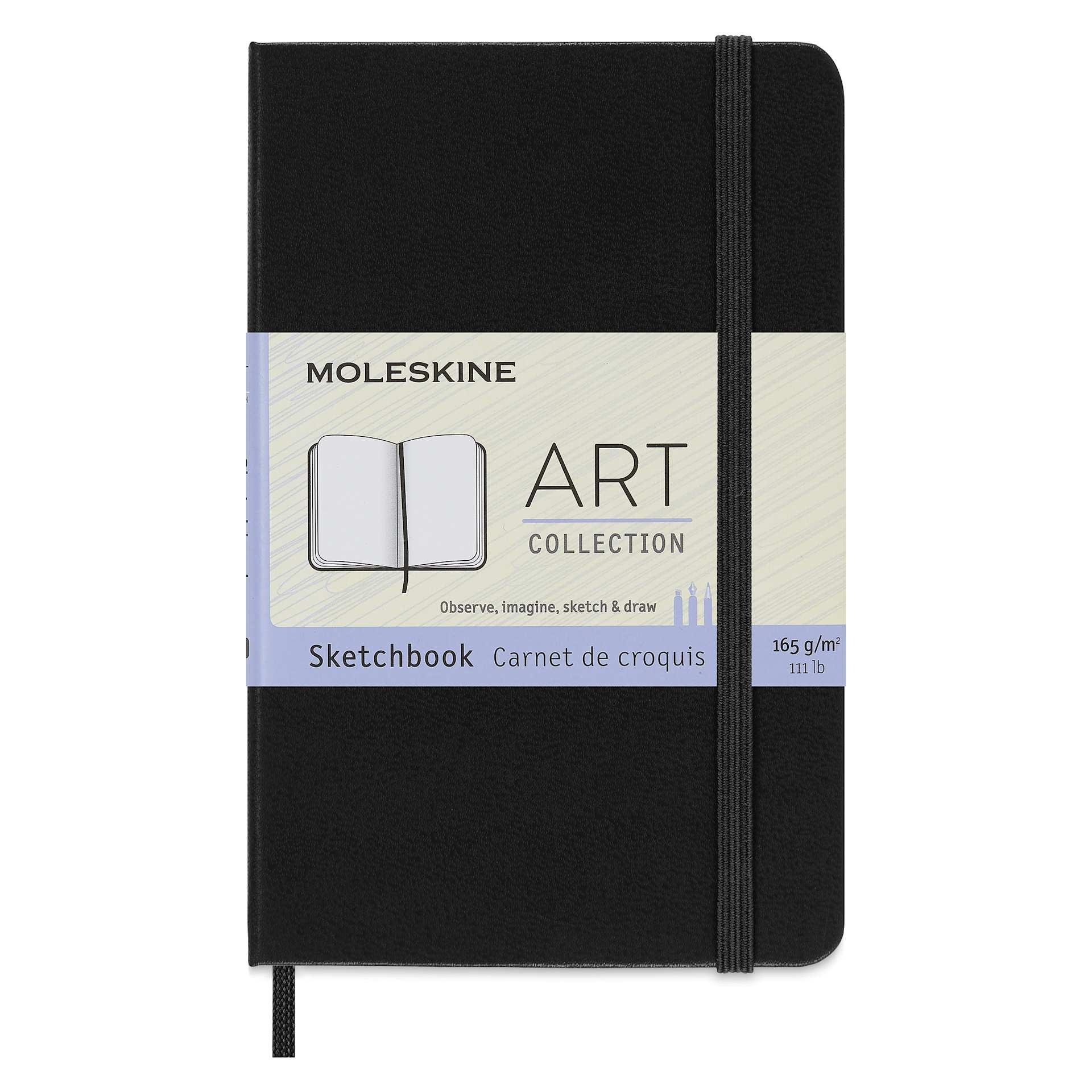 Moleskine Sketchbook - Black, Pocket, 5-1/2" x 3-1/2", front cover