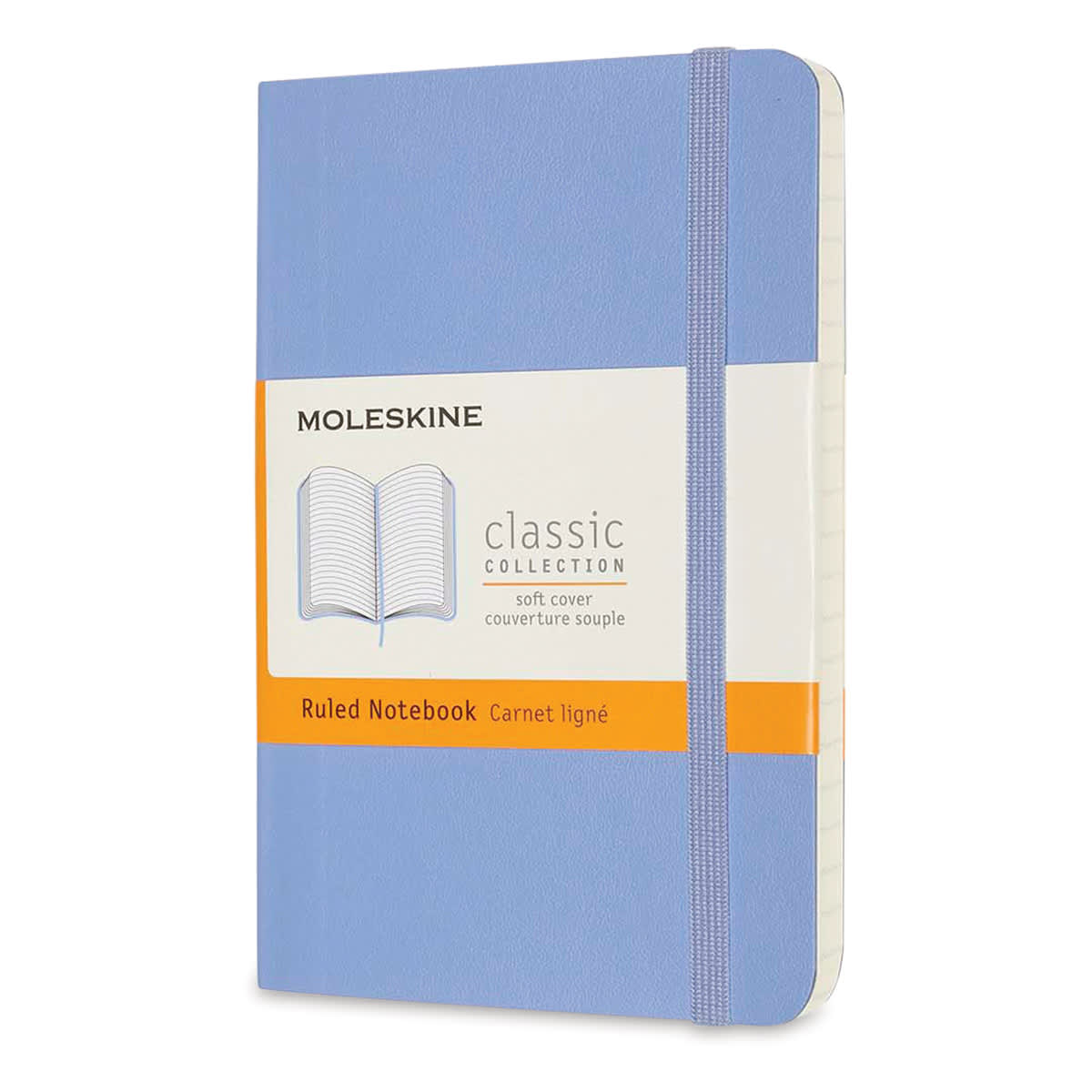 Moleskine Classic Soft Cover Notebook - Light Blue, Ruled, 5-1/2" x 3-1/2"