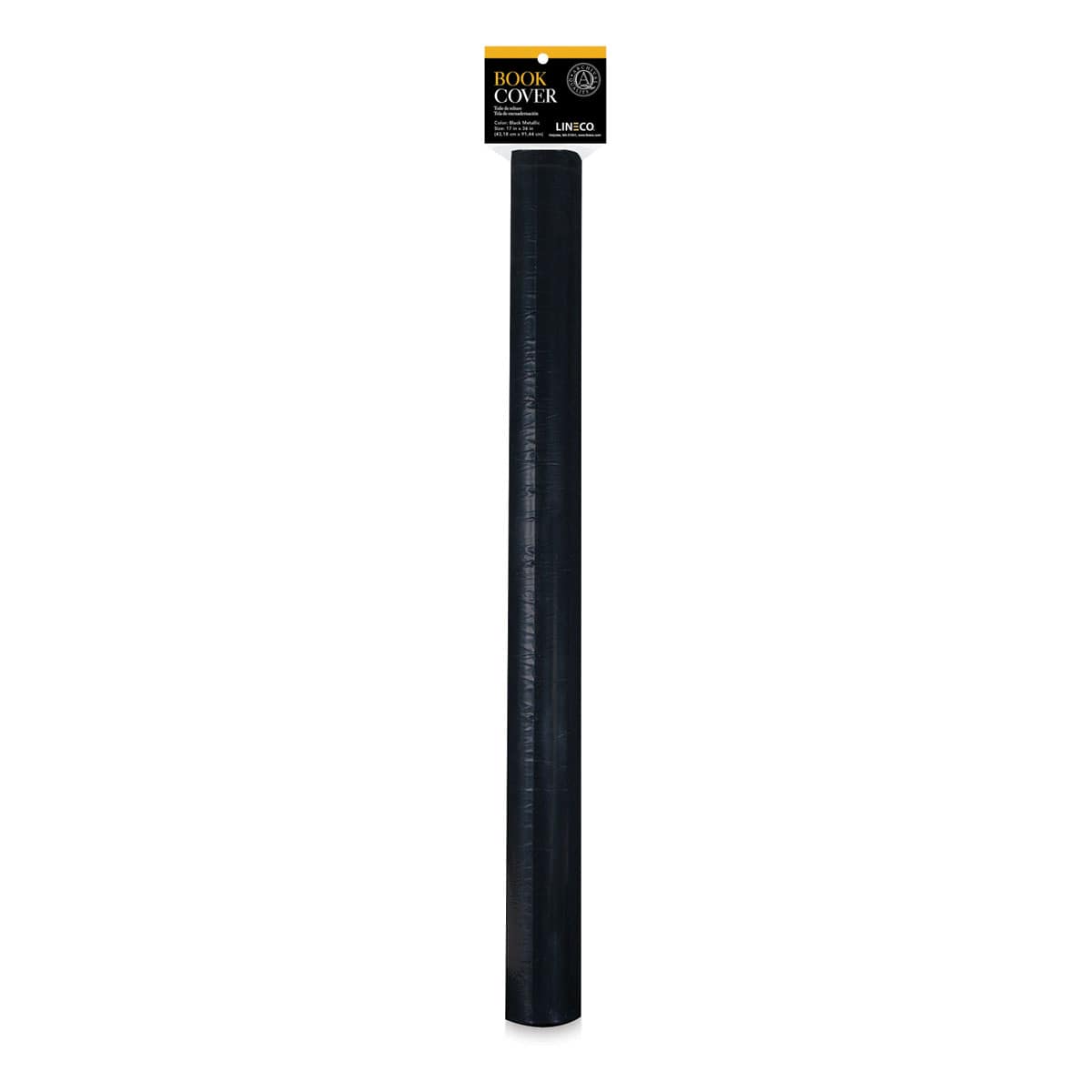 Lineco Bookcloth - Black Metallic