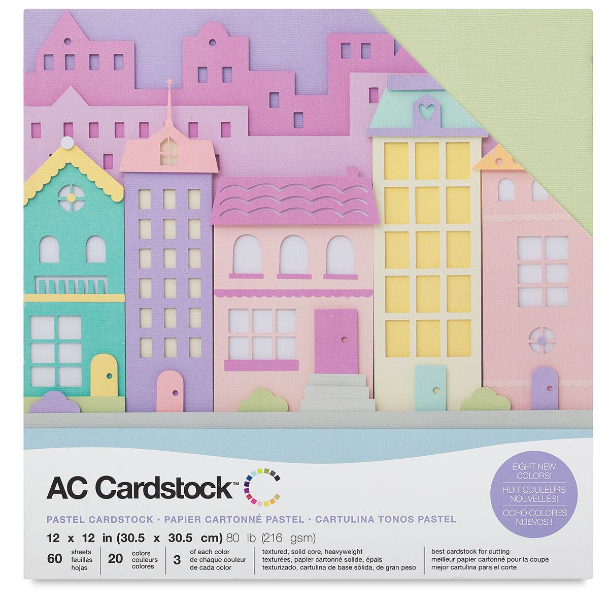 AC Cardstock Paper Packs - Front of Pastel Colors package