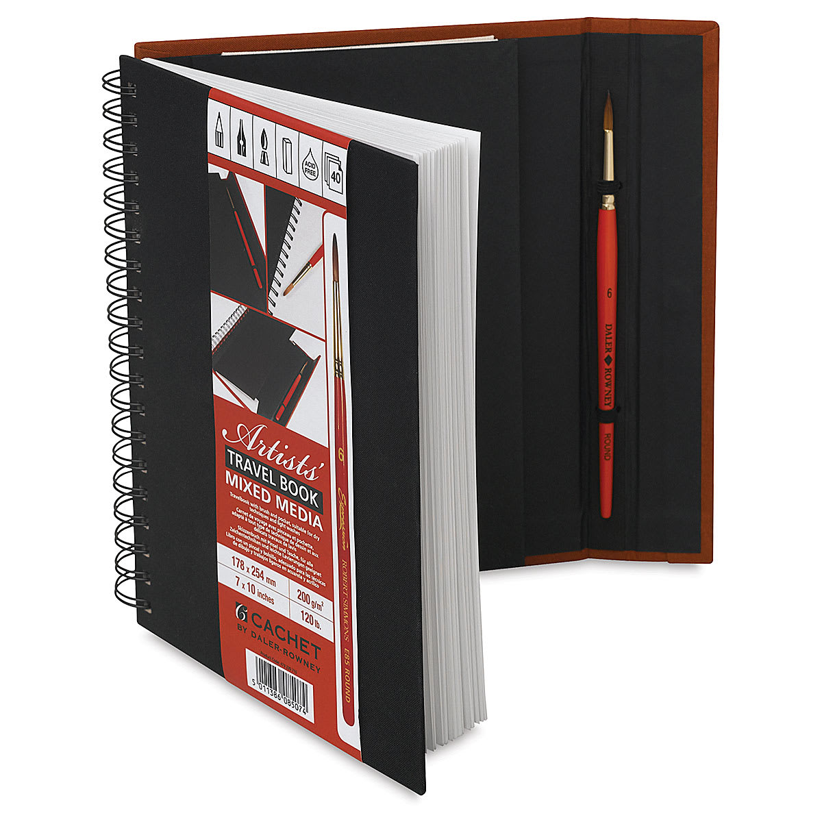 Mixed Media Book with Brush