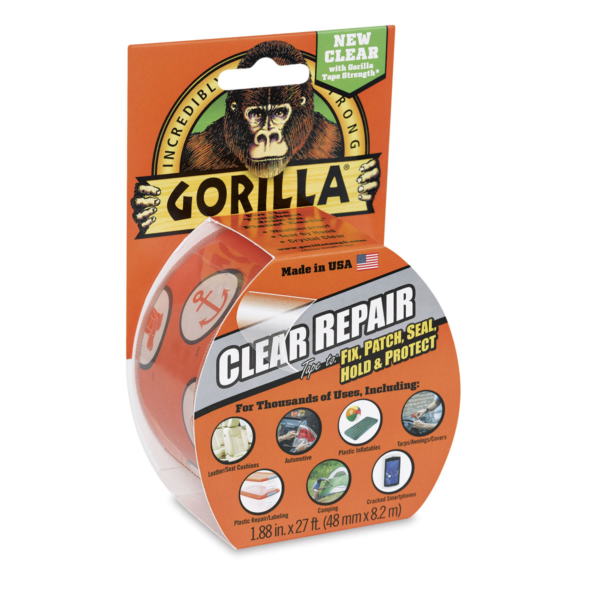 Gorilla Clear Repair Tape - Front of package
