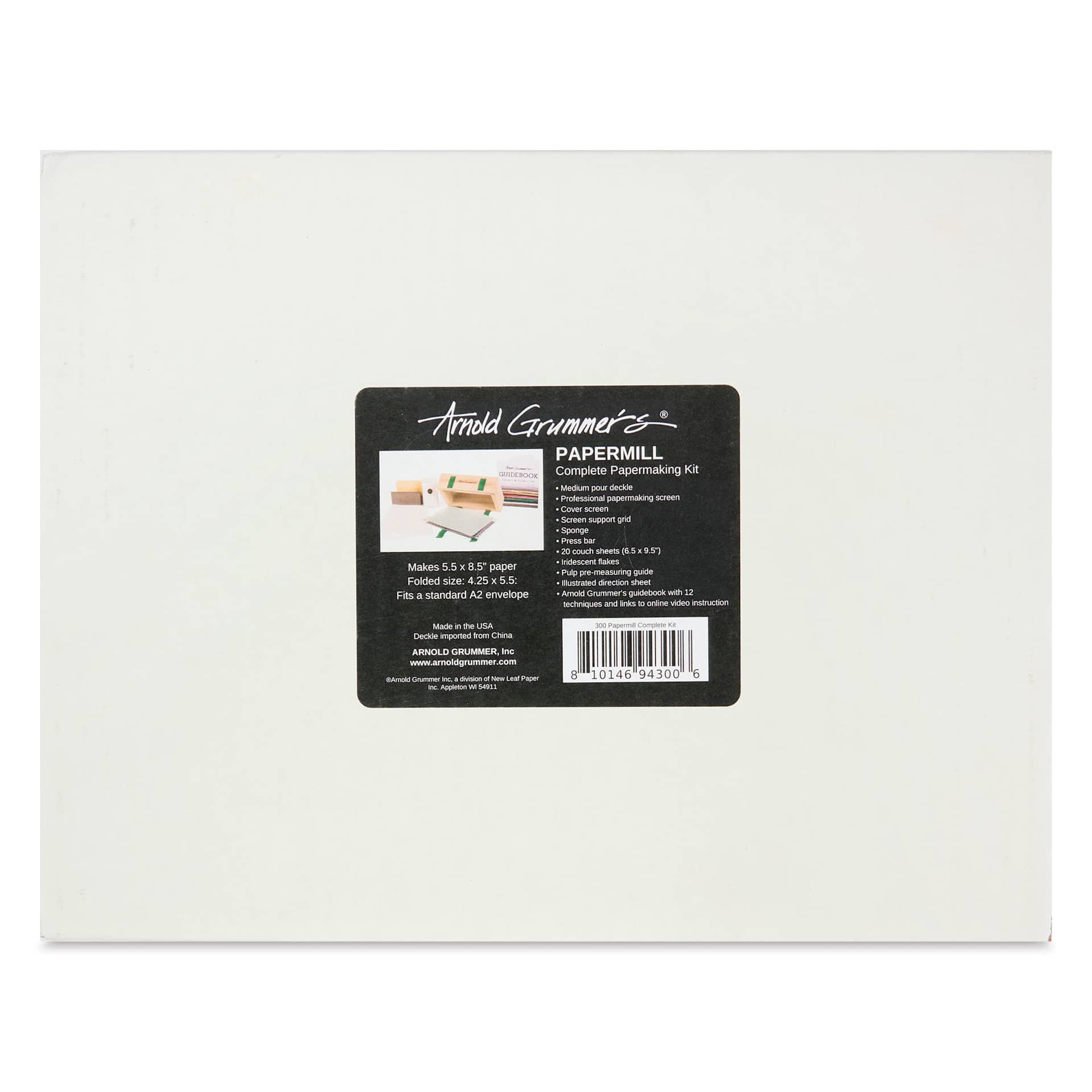 Arnold Grummer Papermill Complete Kit, back of packaging