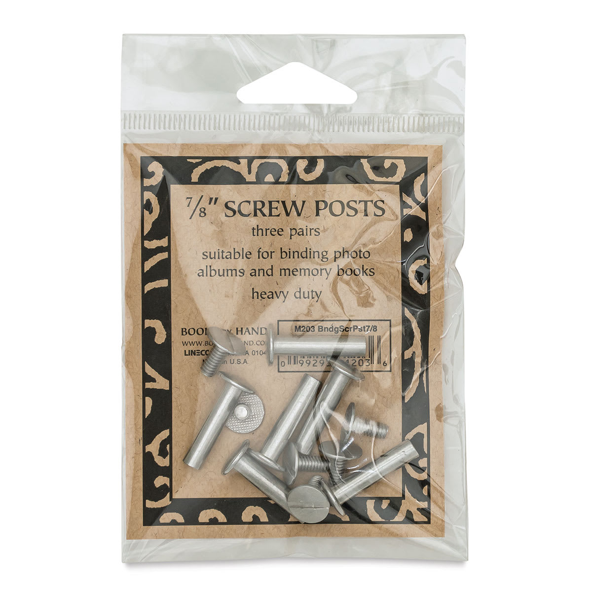 Lineco Screw Post Pack - 7/8", Pkg of 6