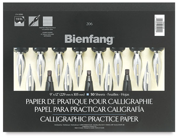 Calligraphy Practice Paper, Gridded, 50-Sheet Pad