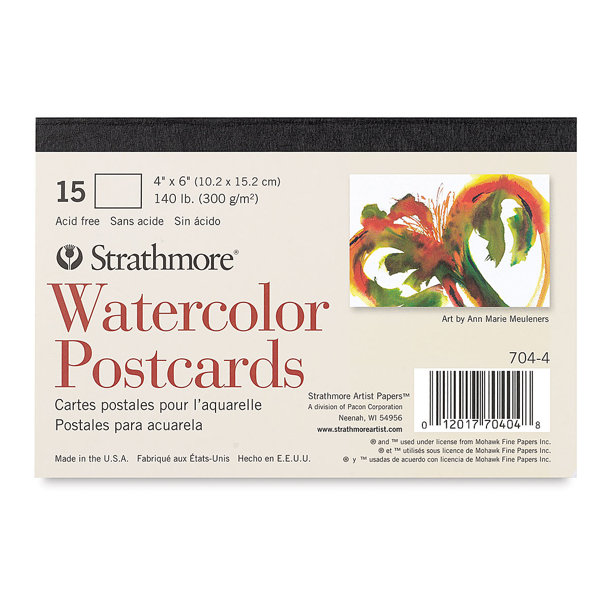 Strathmore Watercolor Cards - Postcard Pad, 15 Sheets, front cover