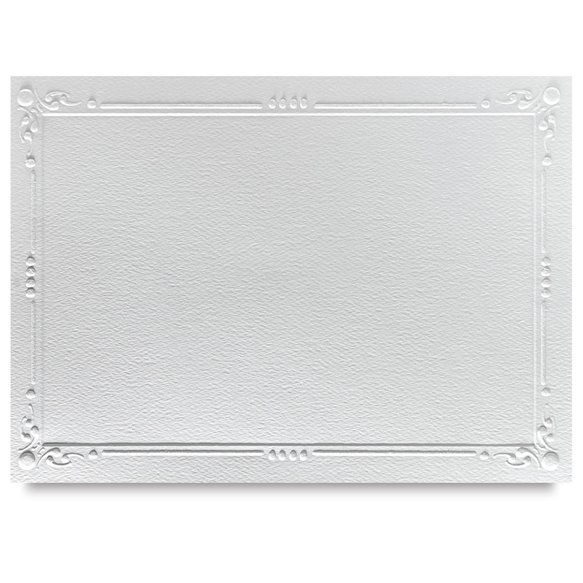 Strathmore Photo Mount Cards and Envelopes - White, Decorative Emboss, Pkg of 50, tecture of card