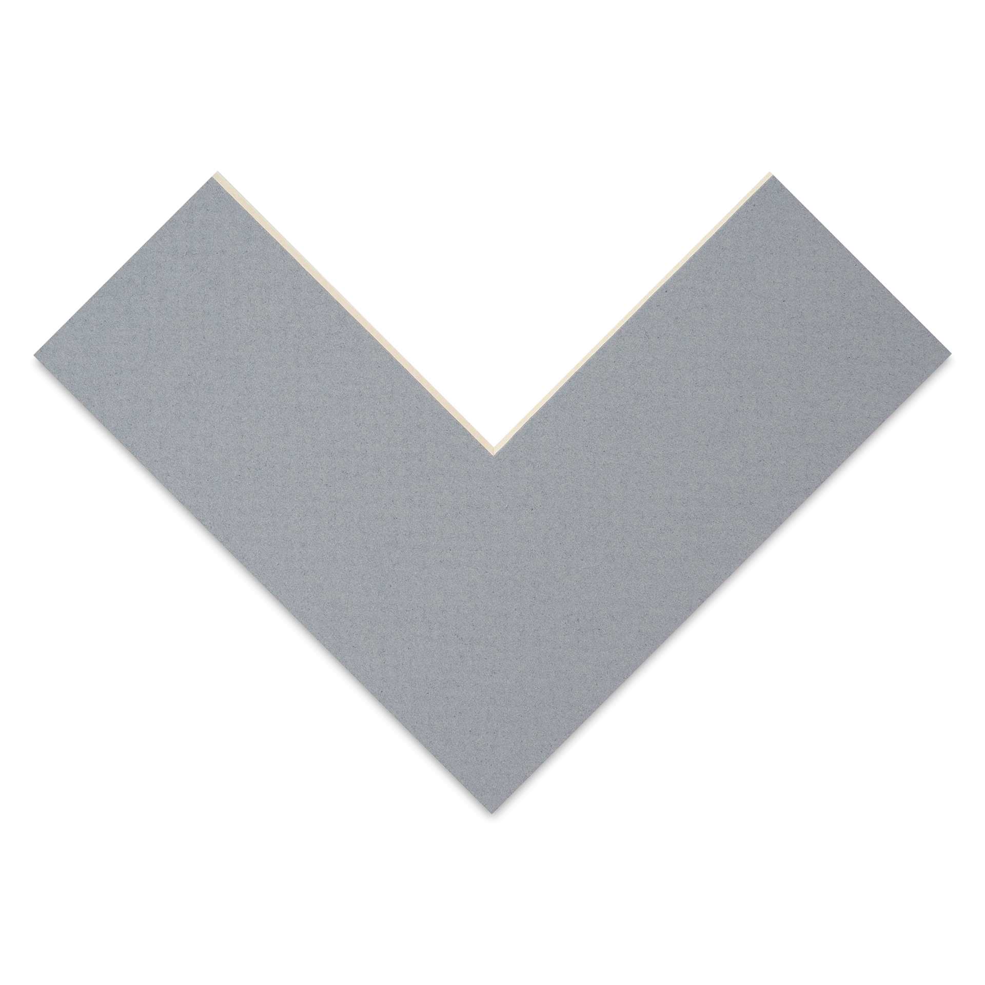Crescent Pre-Cut Mat - Mid Gray, 8" x 10" (4-1/2" x 6-1/2" Opening), corner