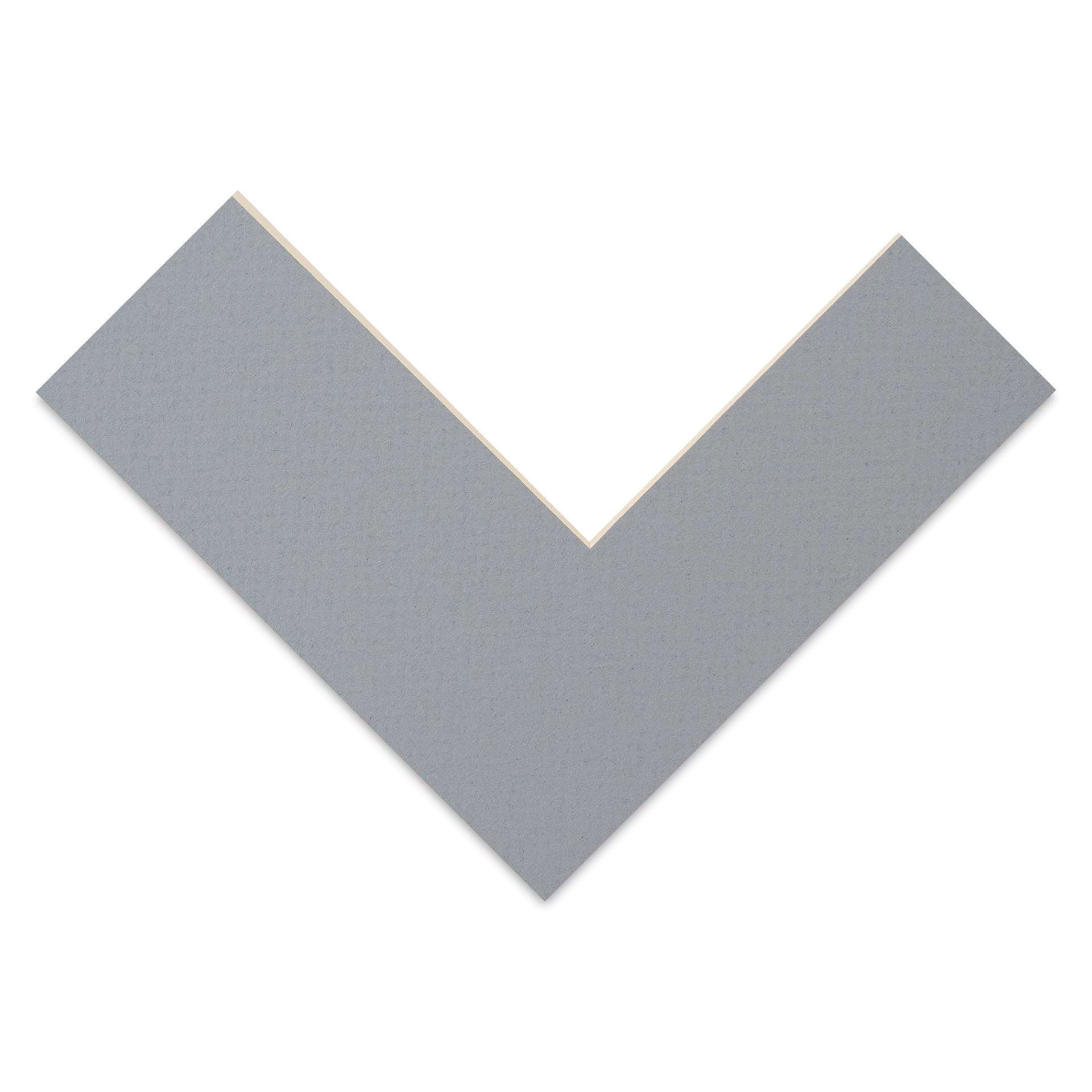 Crescent Pre-Cut Mat - Mid Gray, 12" x 16" (8-1/2" x 11-1/2" Opening), corner