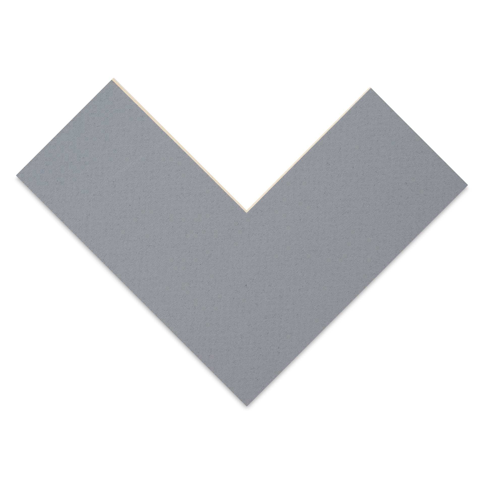 Crescent Pre-Cut Mat - Mid Gray, 16" x 20" (11-1/2" x 15-1/2" Opening), corner
