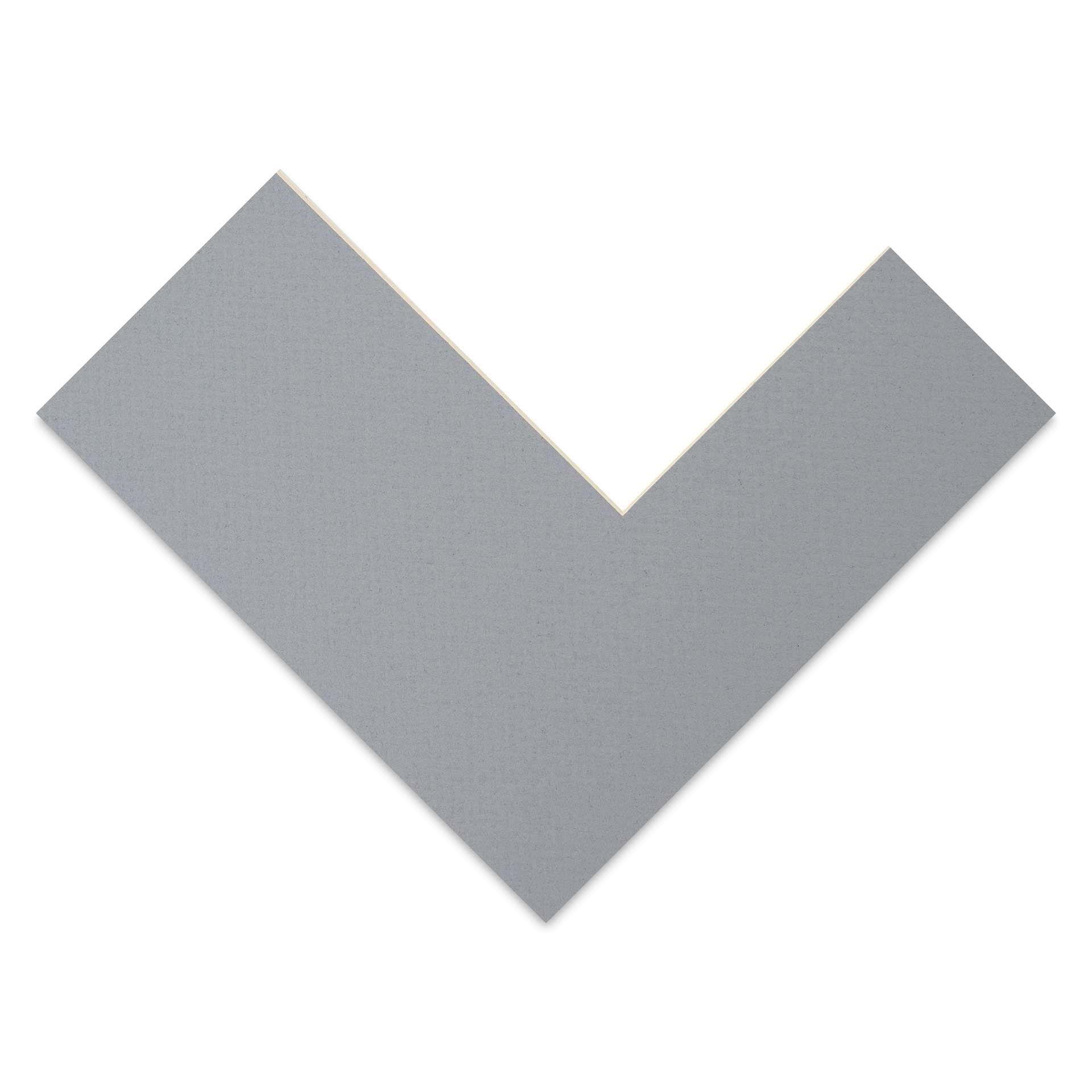 Crescent Pre-Cut Mat - Mid Gray, 18" x 24" (13-1/2" x 17-1/2" Opening), corner