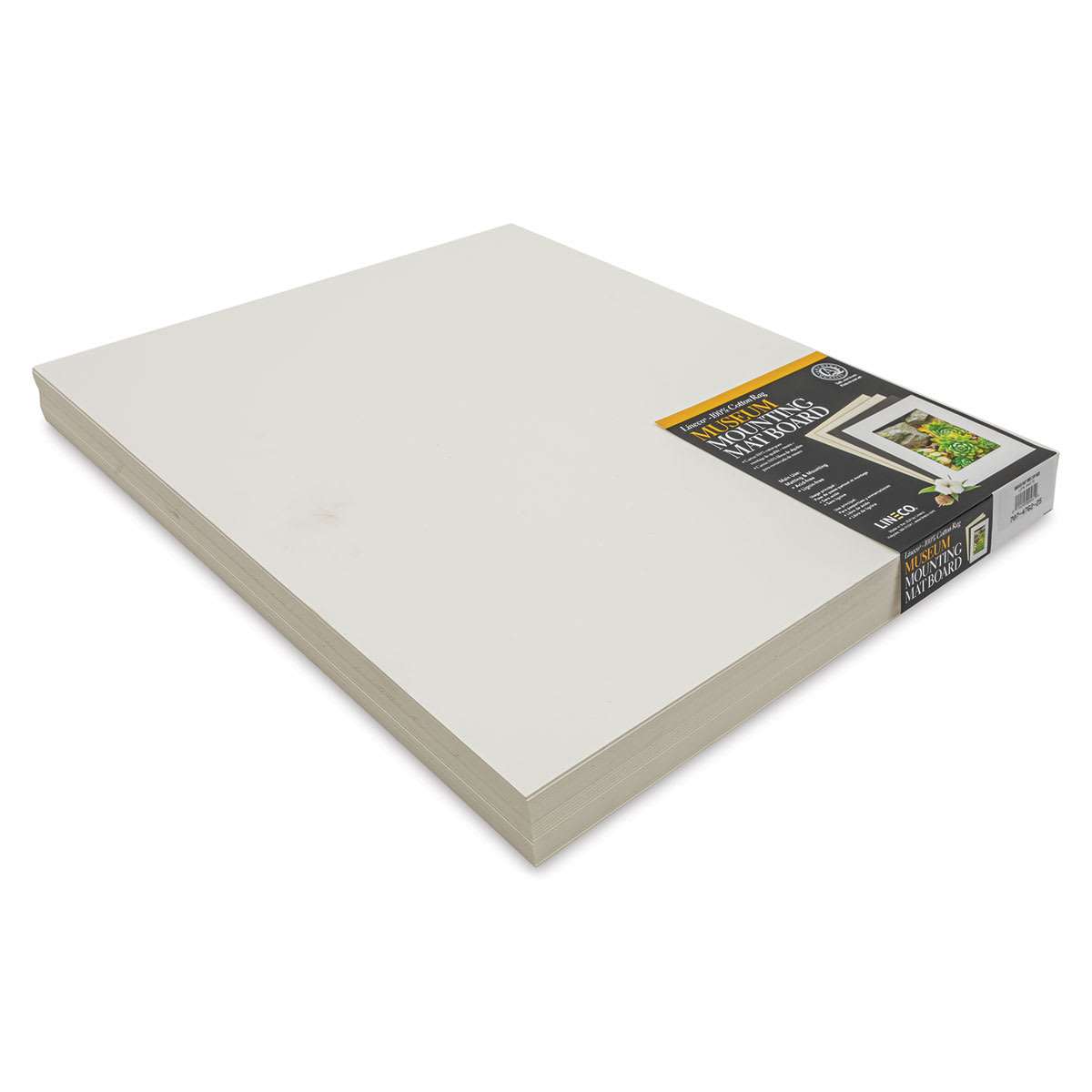 Lineco Cotton Rag Museum Mounting Boards - Pkg of 25,   Aged White, 16" x 20"