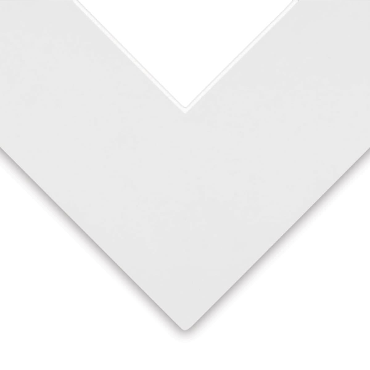 Closeup of Crescent Berkeley White Core Matboard - 32" x 40", Bright White / Extreme White