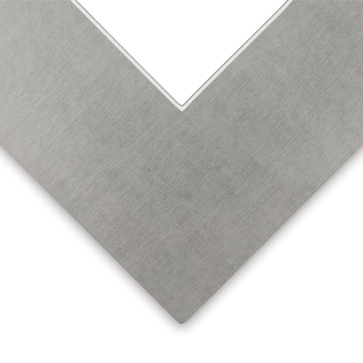 Closeup of Bainbridge Novacore Matboard - Metallic Silver