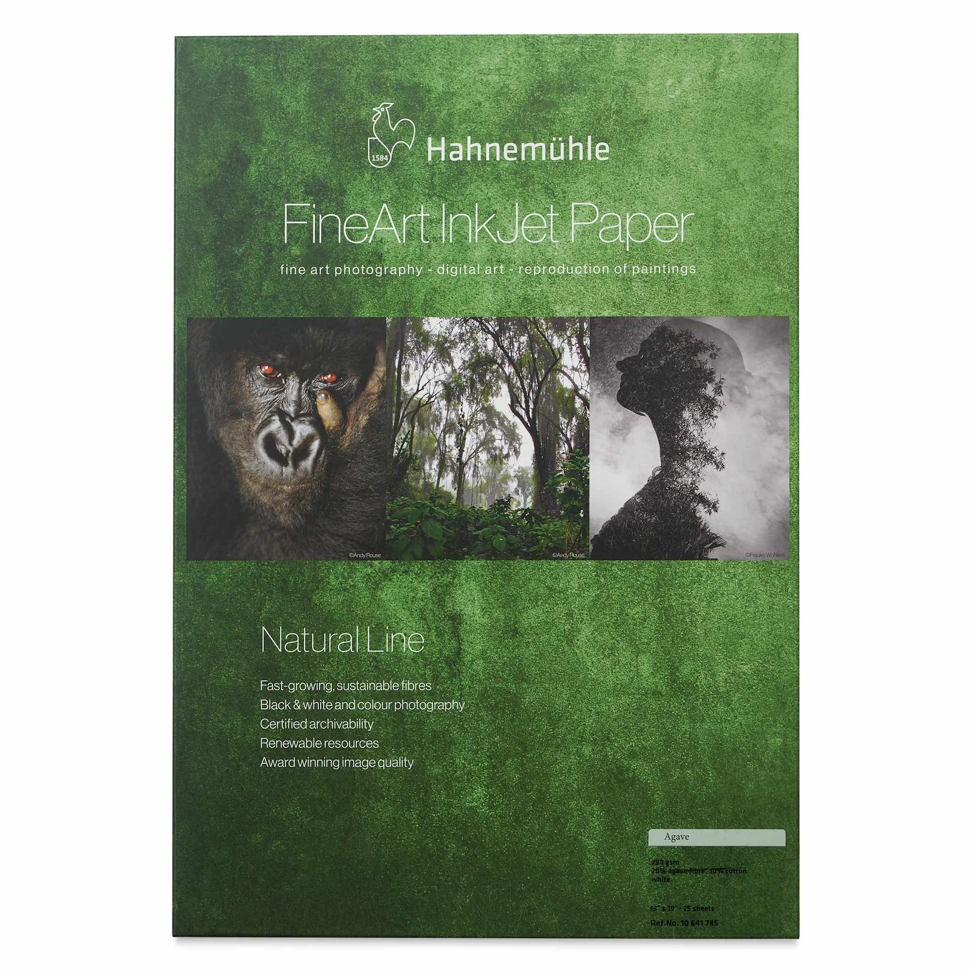 Hahnemühle Agave FineArt Inkjet Paper - 13" x 19", Pkg of 25, front of packaging