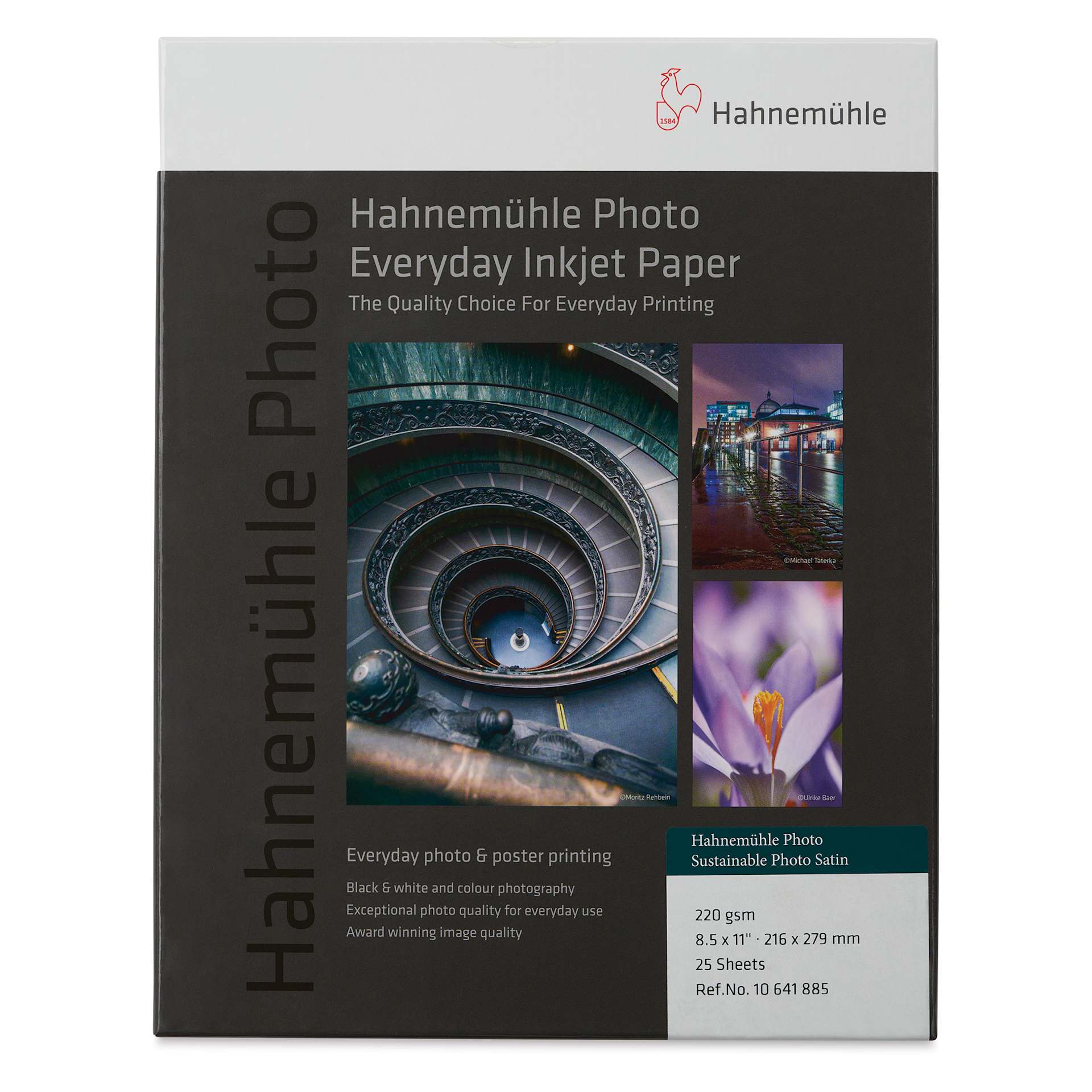 Hahnemühle Sustainable Satin Inkjet Paper - 8-1/2" x 11", Pkg of 25, front of packaging