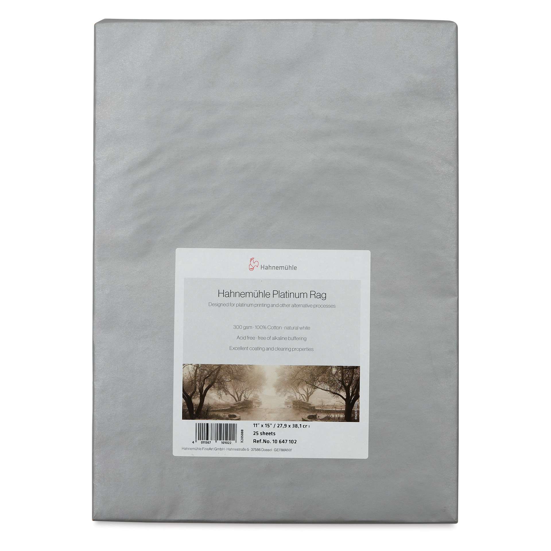 Hahnemühle Platinum Rag Paper - 11" x 15", Pkg of 25, front of packaging