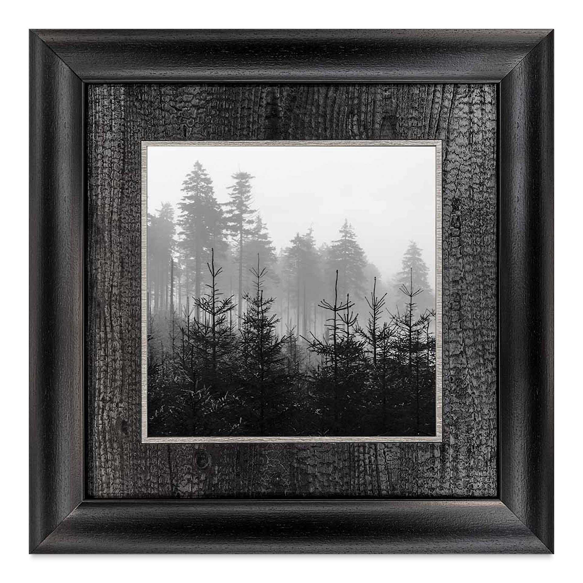 Nielsen Bainbridge Arbor Woodgrain Matboard - 32" x 40", Obsidian Blaze, mat framed