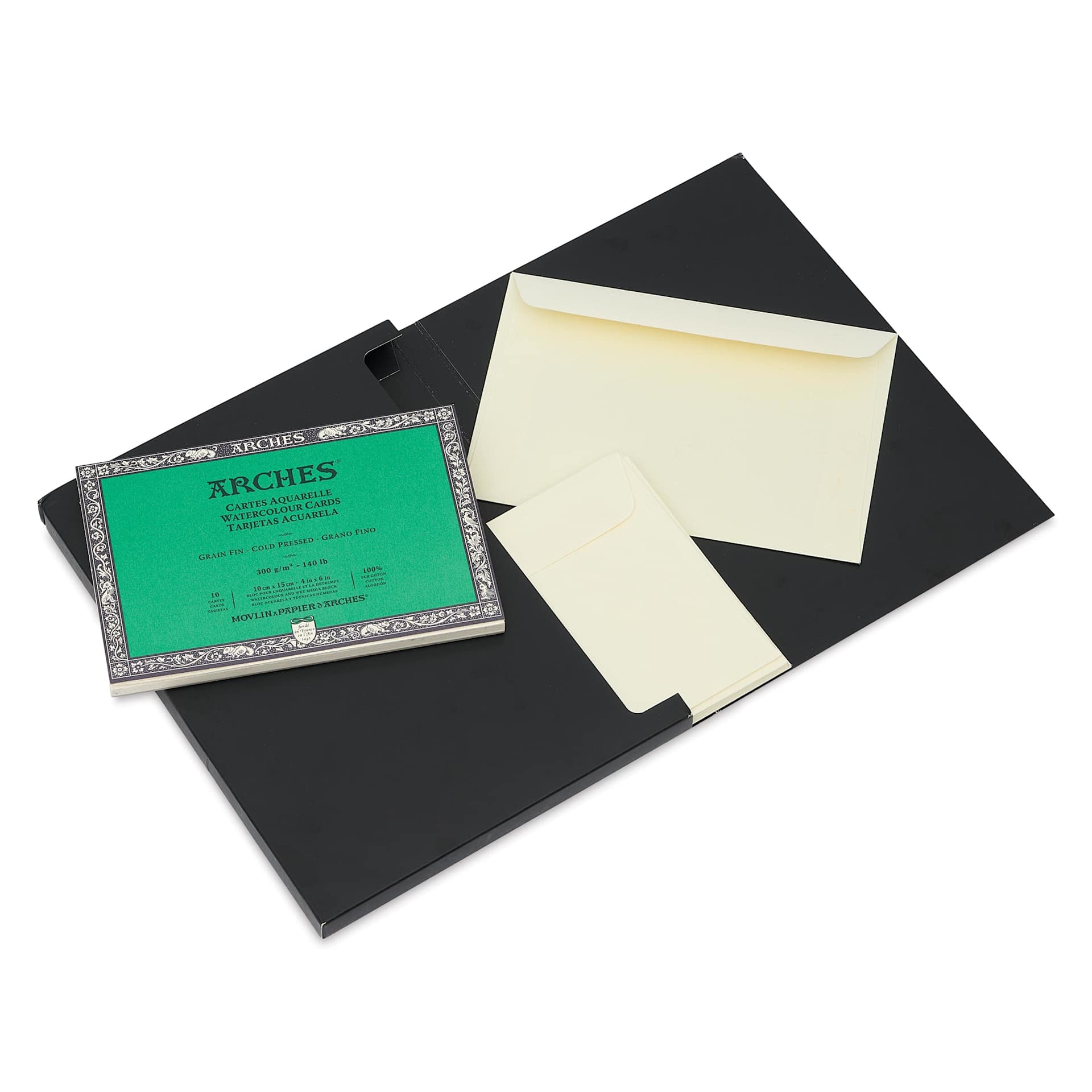 Arches Aquarelle Correspondence Set, open box with contents