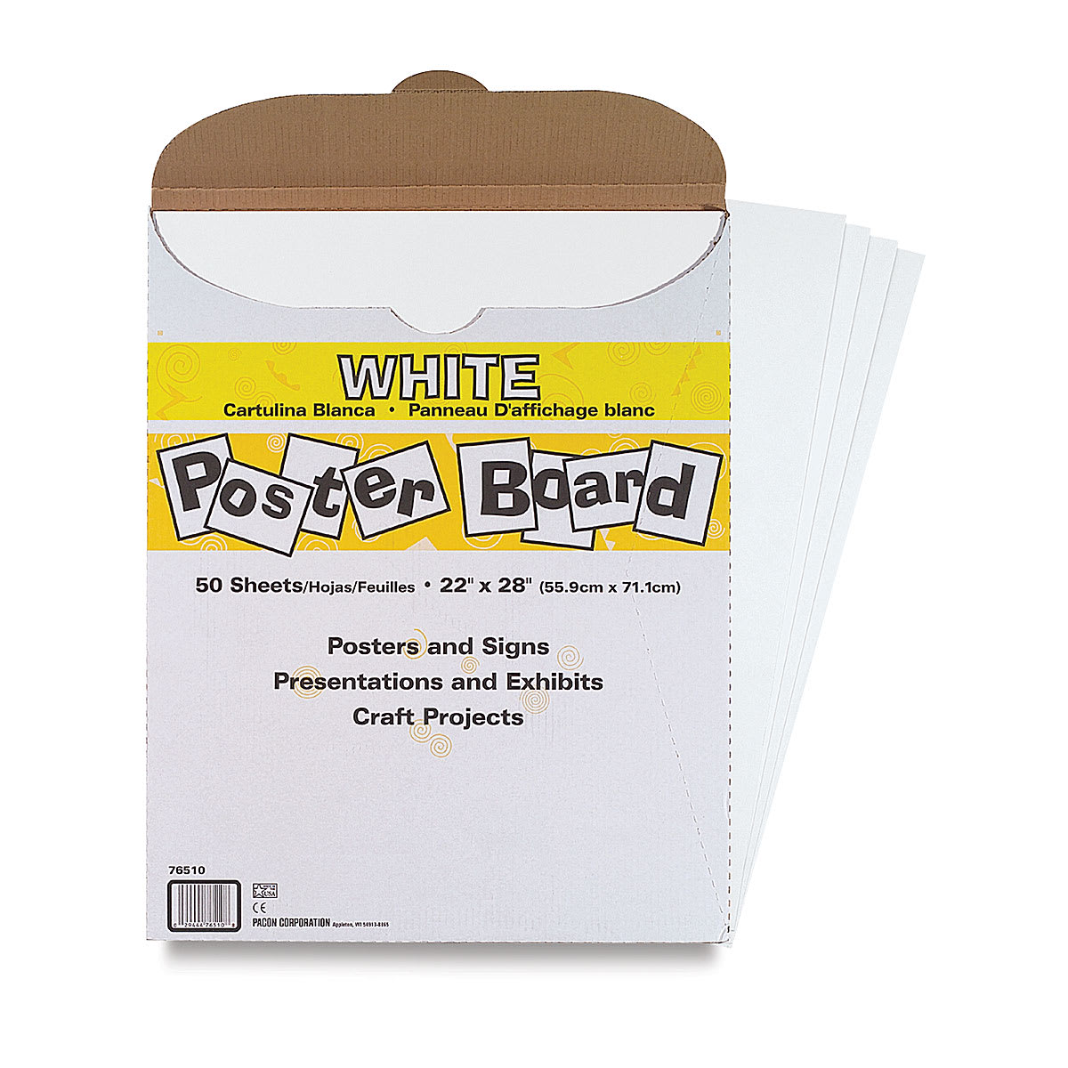 Posterboard, Pkg of 50, white