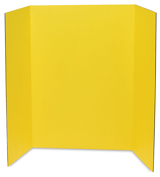 Pacon Colored Trifold Presentation Board - 48" x 36", Yellow