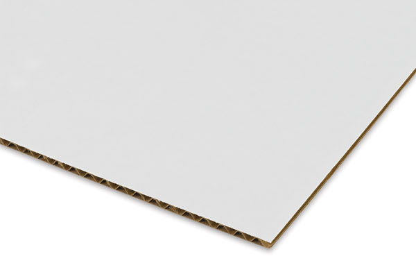 Flipside Corrugated Sheets - Closeup of corner of White sheet
