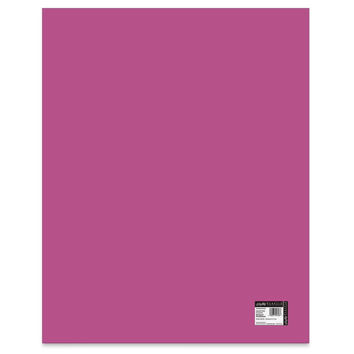 Pacon UCreate Plastic Posterboard - Fluorescent Pink, 22" x 38"