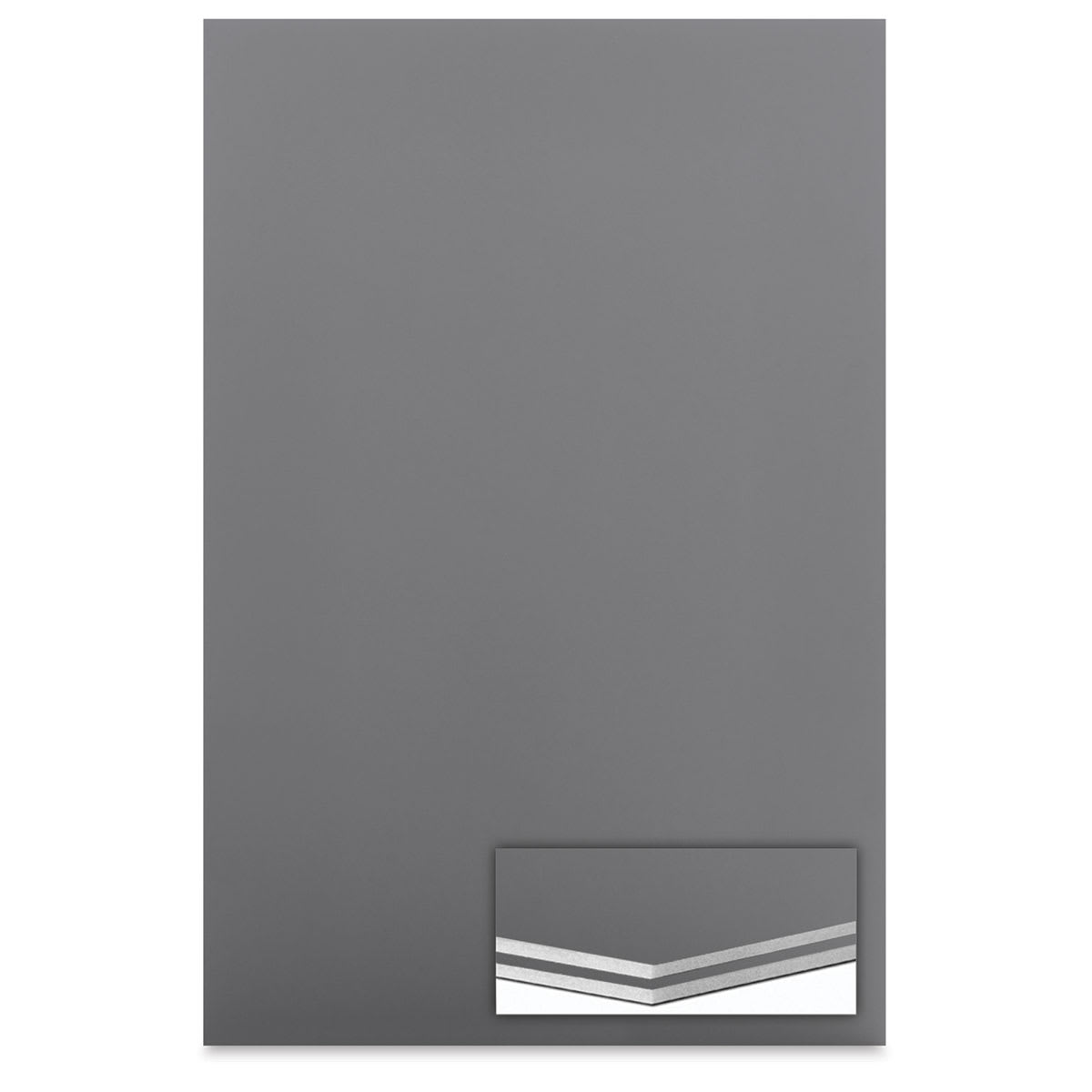 Colored Foamboard - 20" x 30" x 3/16", Slate Gray, Single Sheet front
