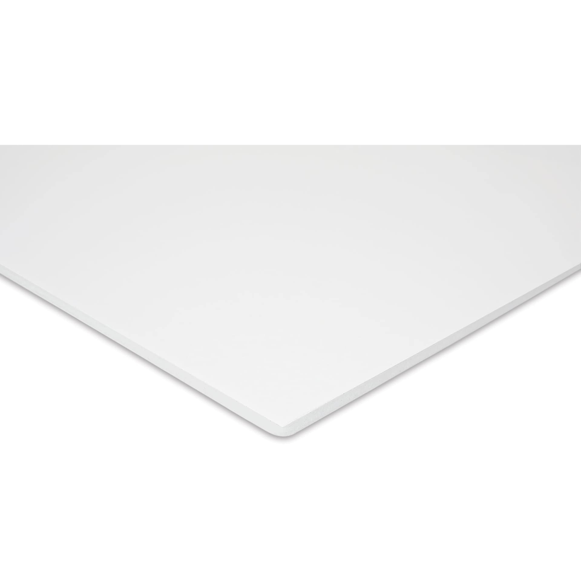 Fome-Cor Pro Specialty Dry Erase Foam Board - 20" x 30" x 3/16", White, Pkg of 2 Sheets, corner of sheet