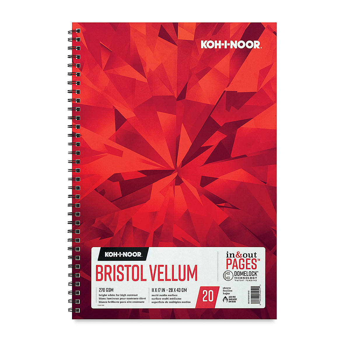 Koh-I-Noor Bristol Pad - Vellum, 17" x 11", 20 Sheets