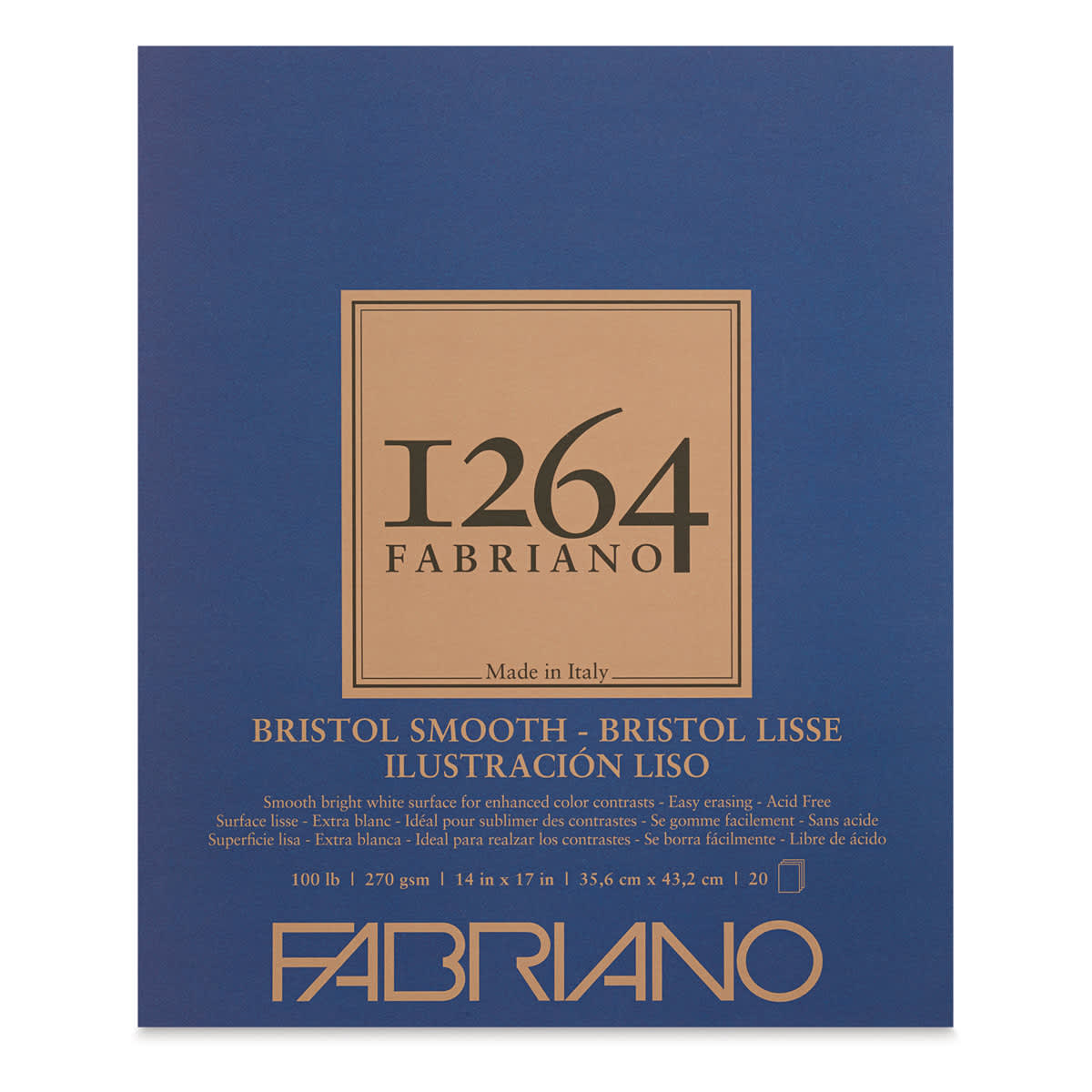 Fabriano 1264 Bristol Pad - 14" x 17", Smooth