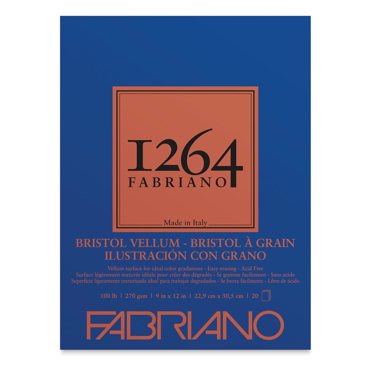Fabriano 1264 Bristol Pad - 9" x 12", Vellum
