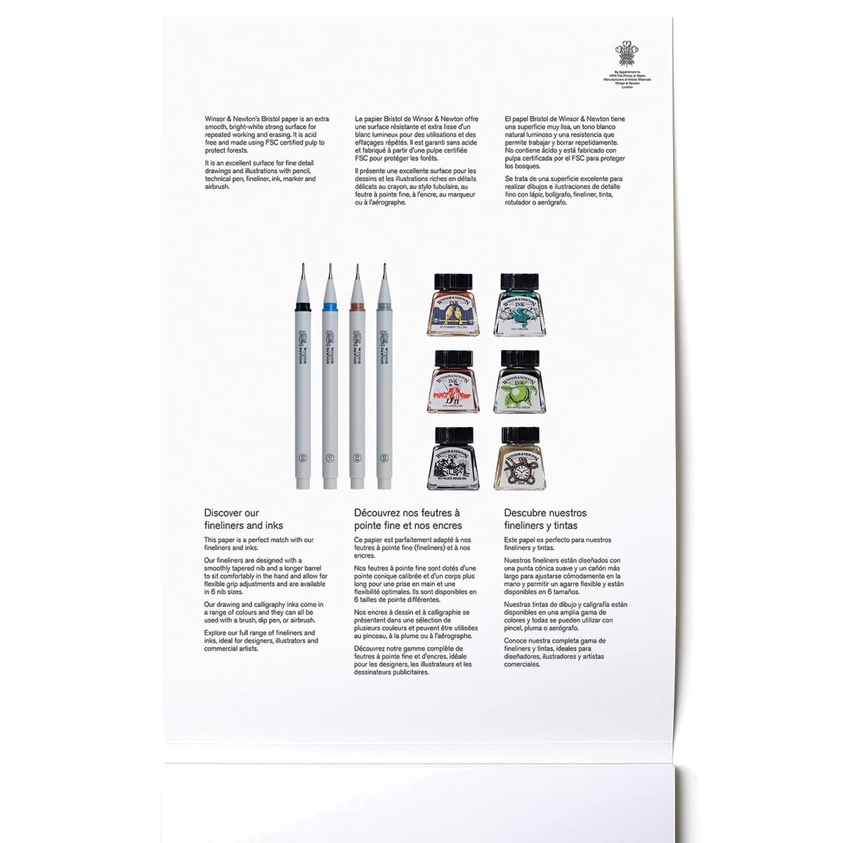 Winsor & Newton Bristol Paper Pad (inside front cover)