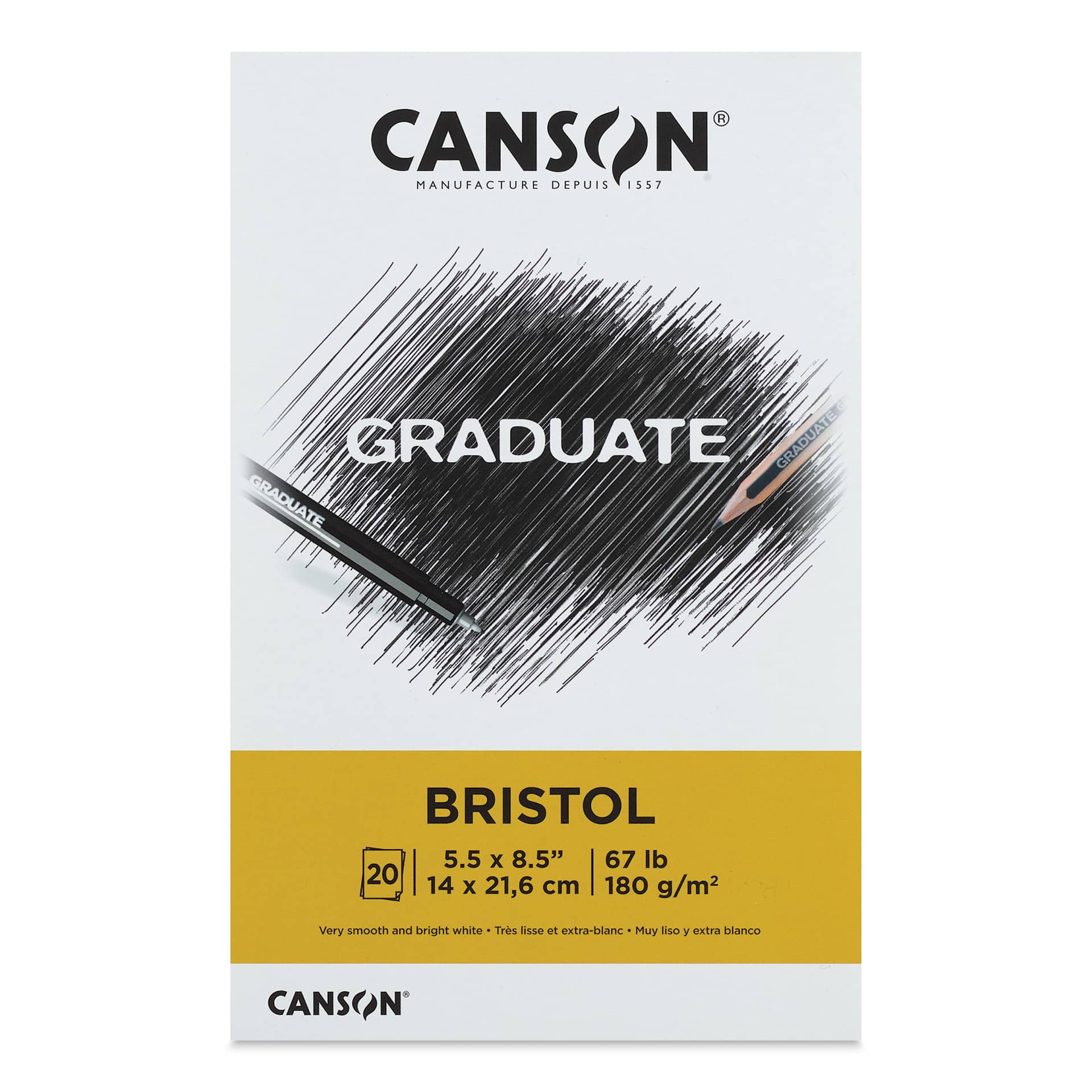 Canson Graduate Bristol Pad - 5-1/2" x 8-1/2", front cover