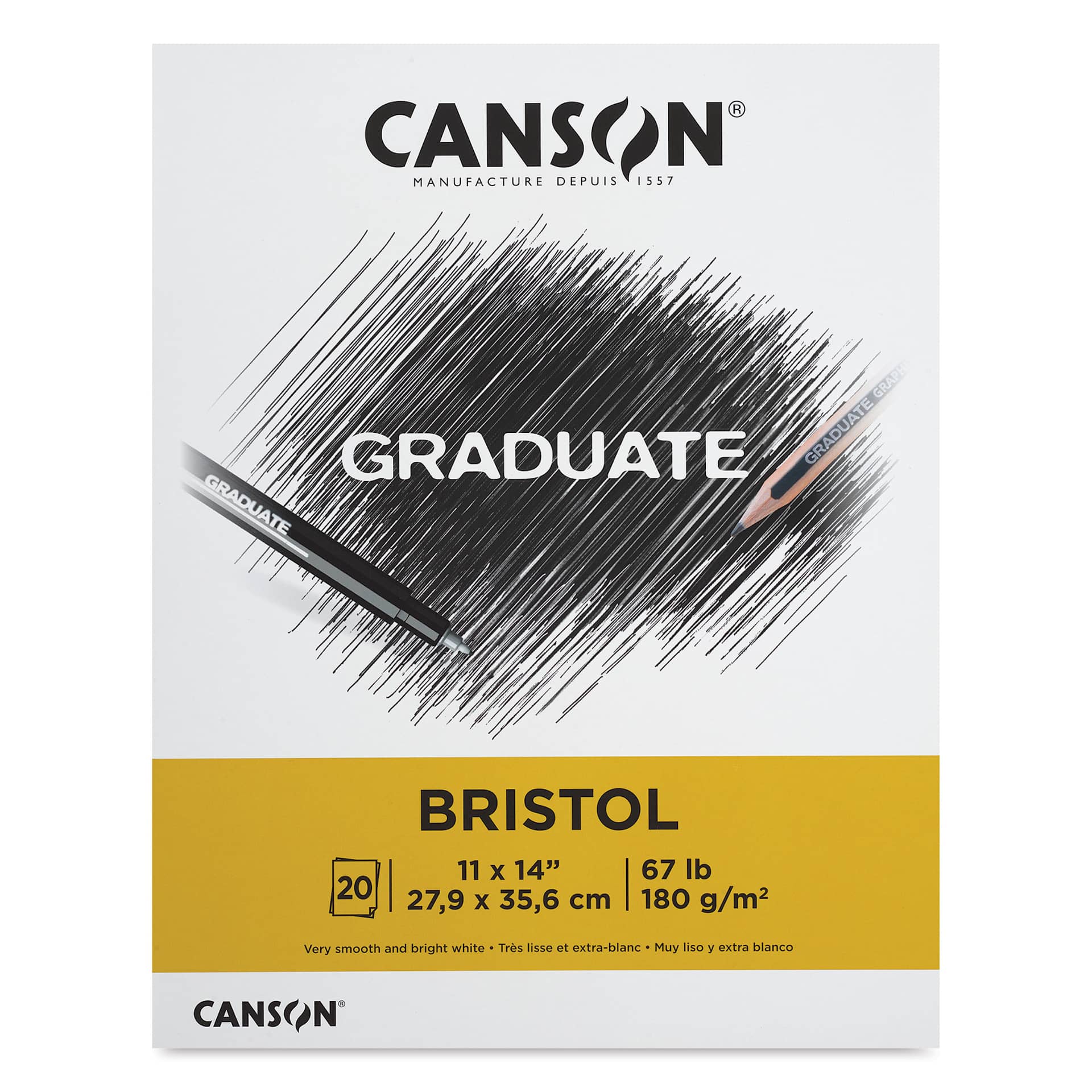 Canson Graduate Bristol Pad - 11" x 14", front cover