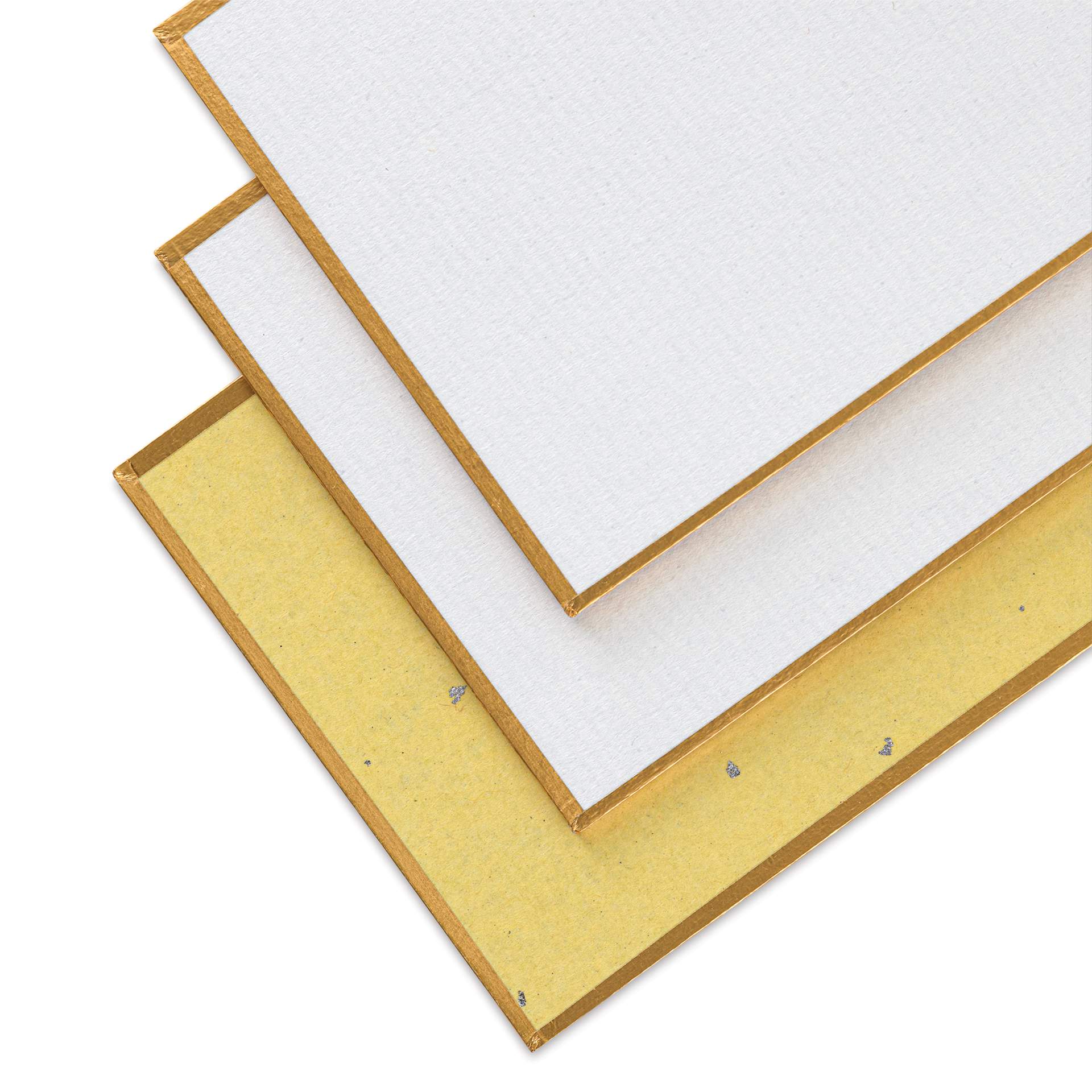 Aitoh Gasen Paper Shikishi Boards - 2-1/5" x 12-1/4", Pkg of 3, front and back of boards