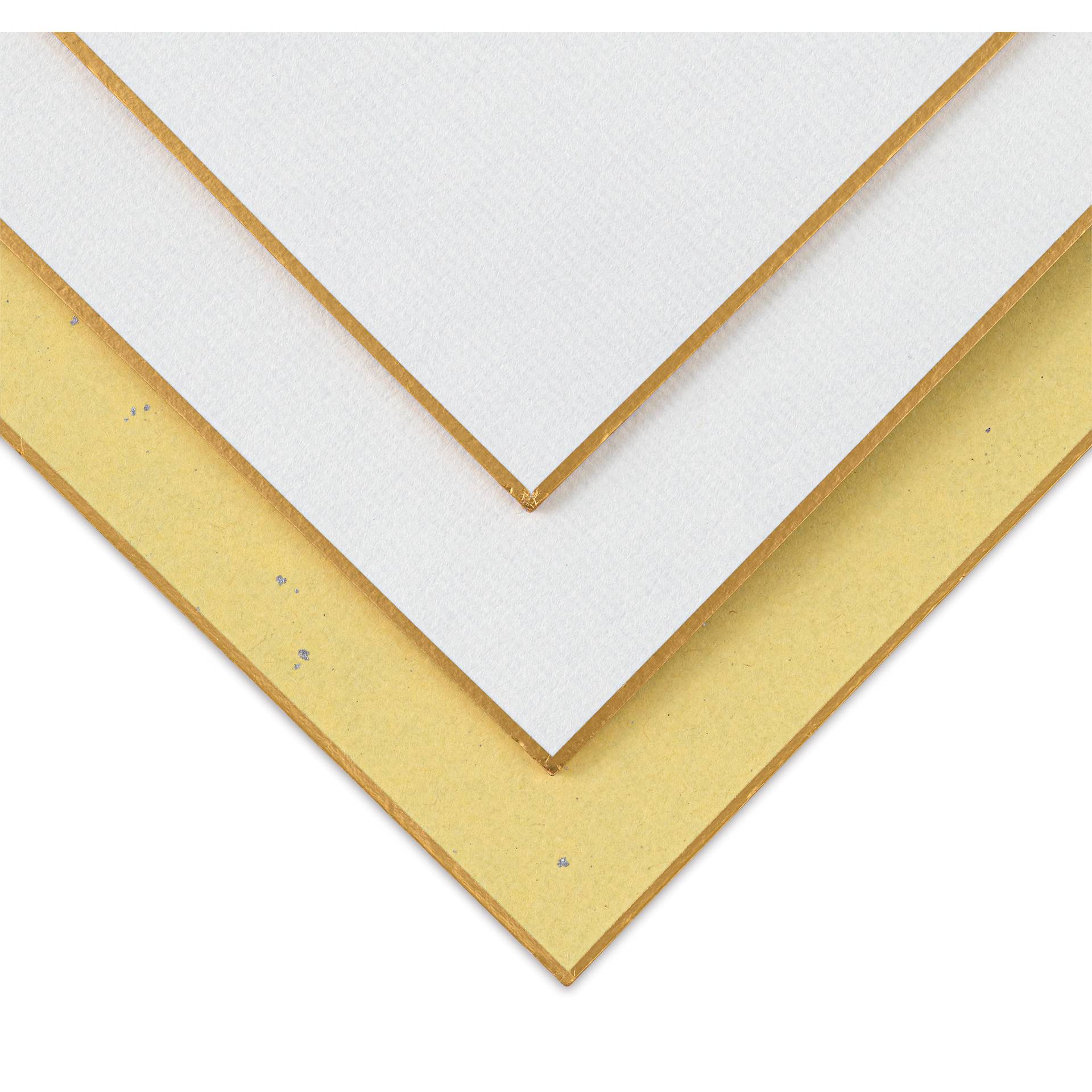 Aitoh Gasen Paper Shikishi Boards - 7" x 8-1/4", Pkg of 3, front and back of boards