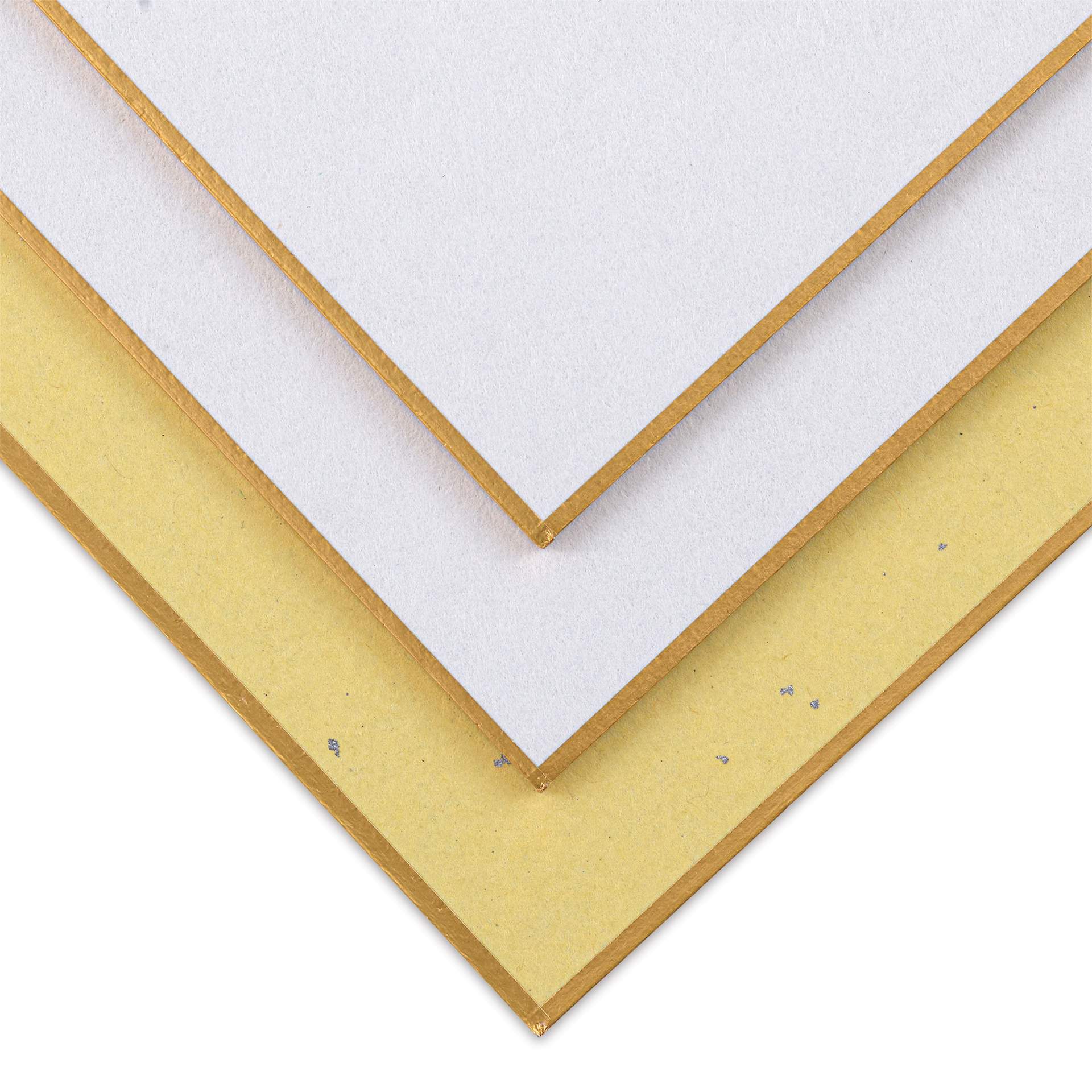 Aitoh Hosho Paper Shikishi Boards - 4-3/4" x 5-1/4", Pkg of 3, front and back of panels