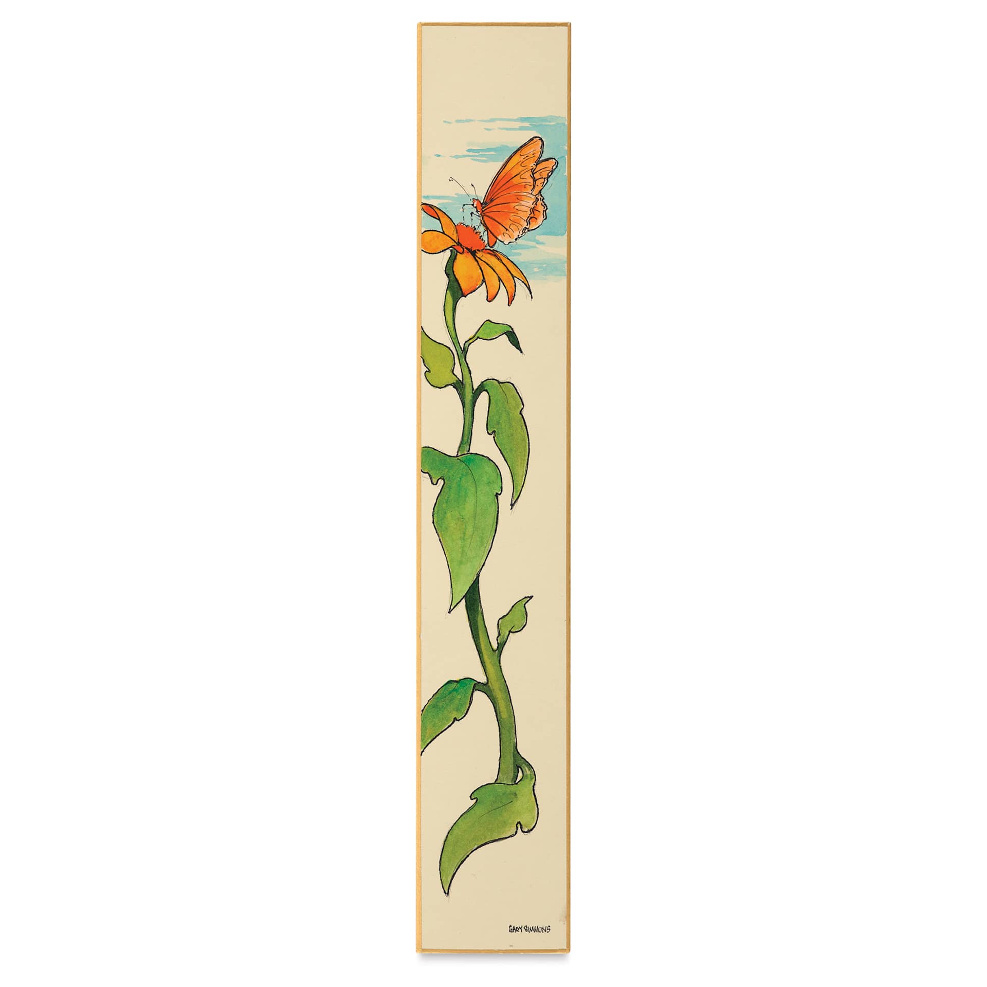 Aitoh Torinoko Paper Shikishi Boards - 2-1/5" x 14-1/4", Pkg of 3, finished artwork courtesy of Gary Simmons