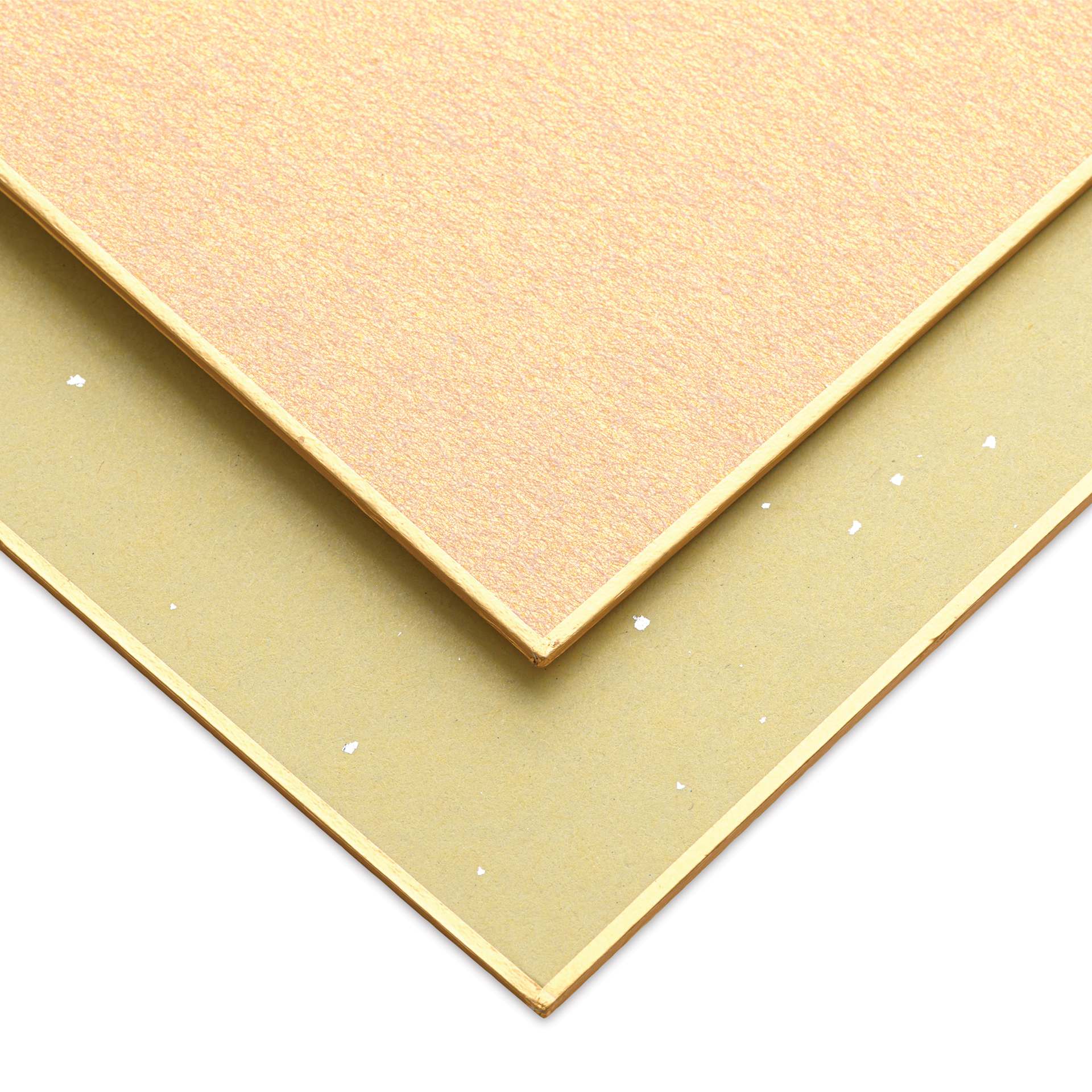 Aitoh Gold Paper Shikishi Boards - 9-1/2" x 10-3/4", Pkg of 2, front and back of board