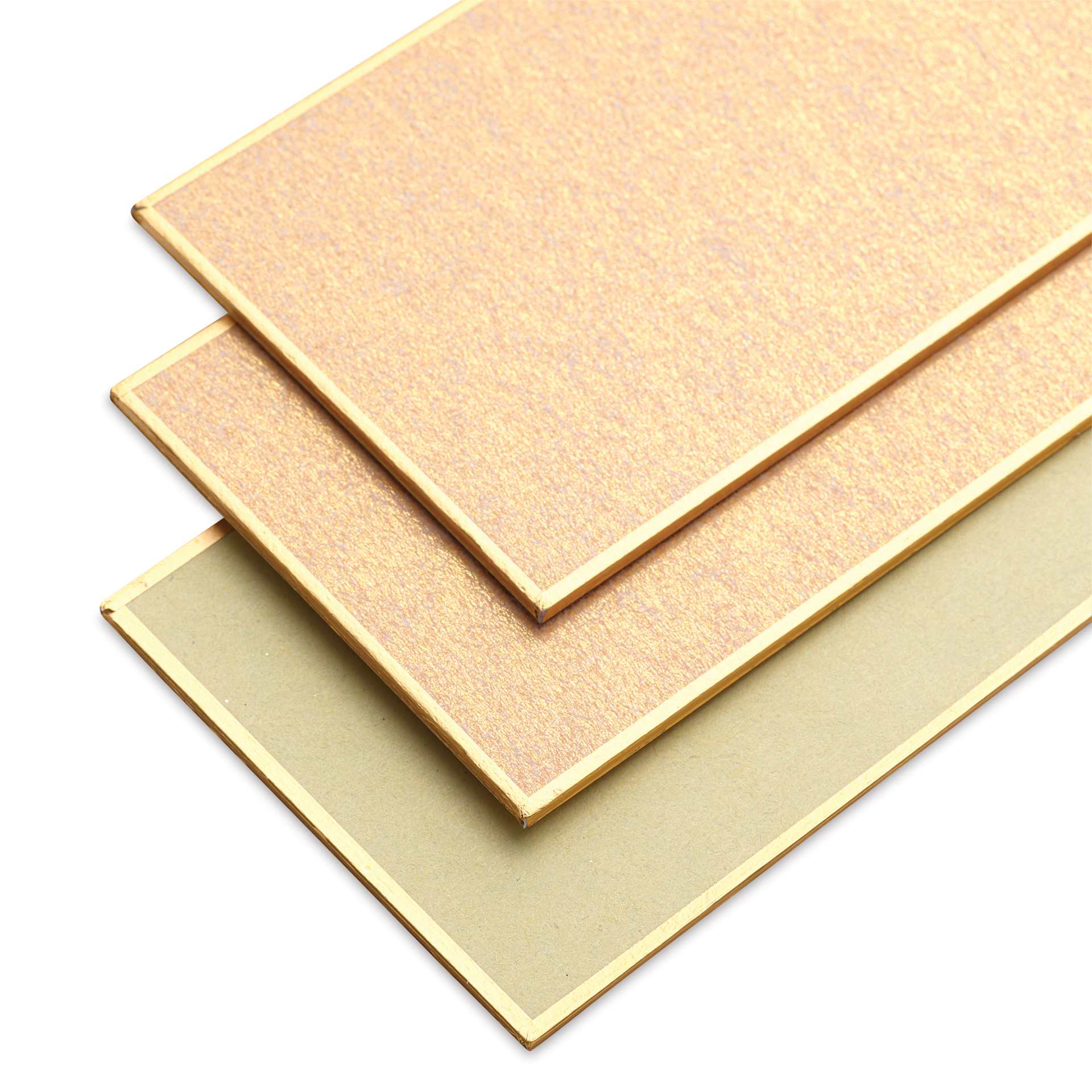 Aitoh Gold Paper Shikishi Boards - 2-1/5" x 14-1/4", Pkg of 3, front and back