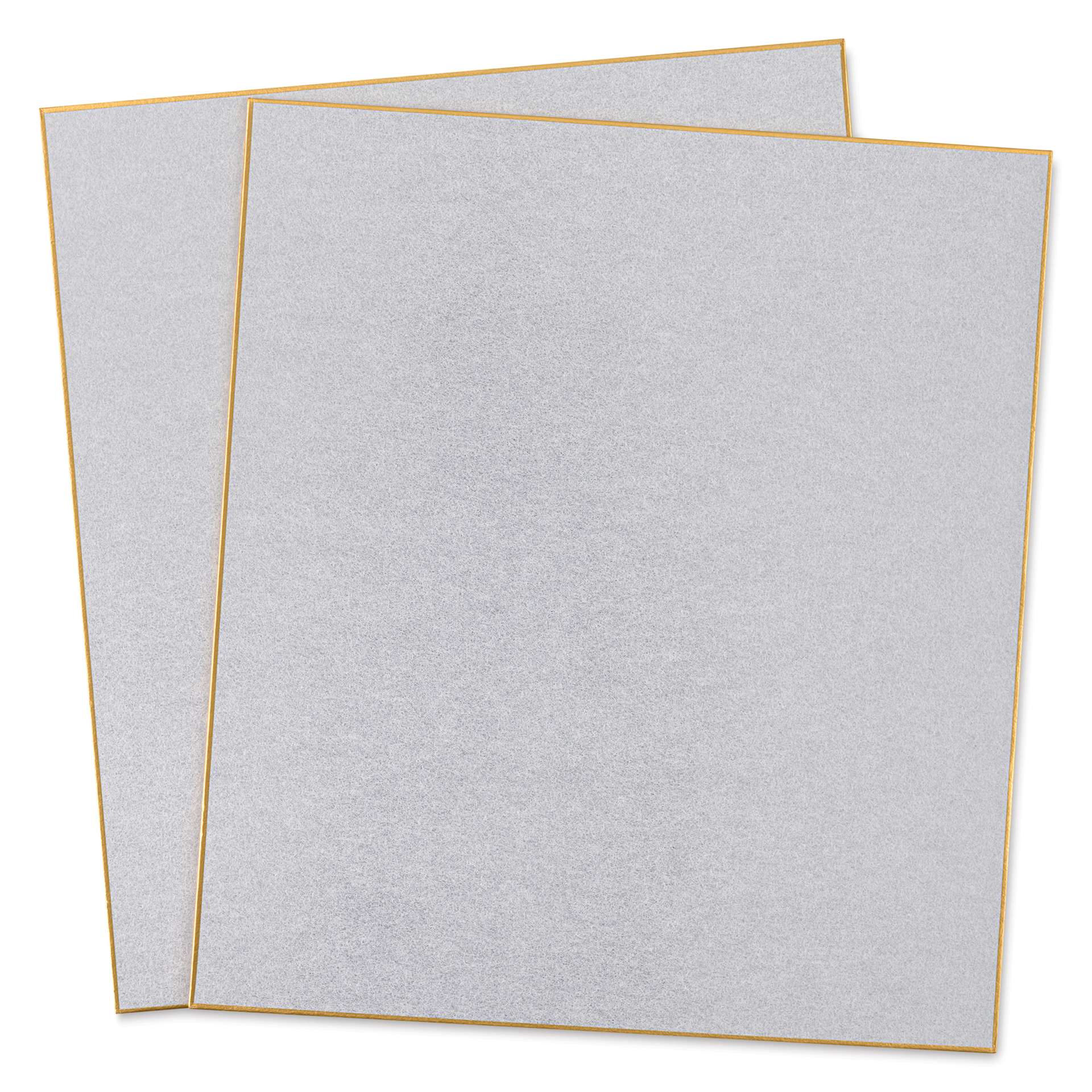 Aitoh Silver Paper Shikishi Boards - 9-1/2" x 10-3/4", Pkg of 2