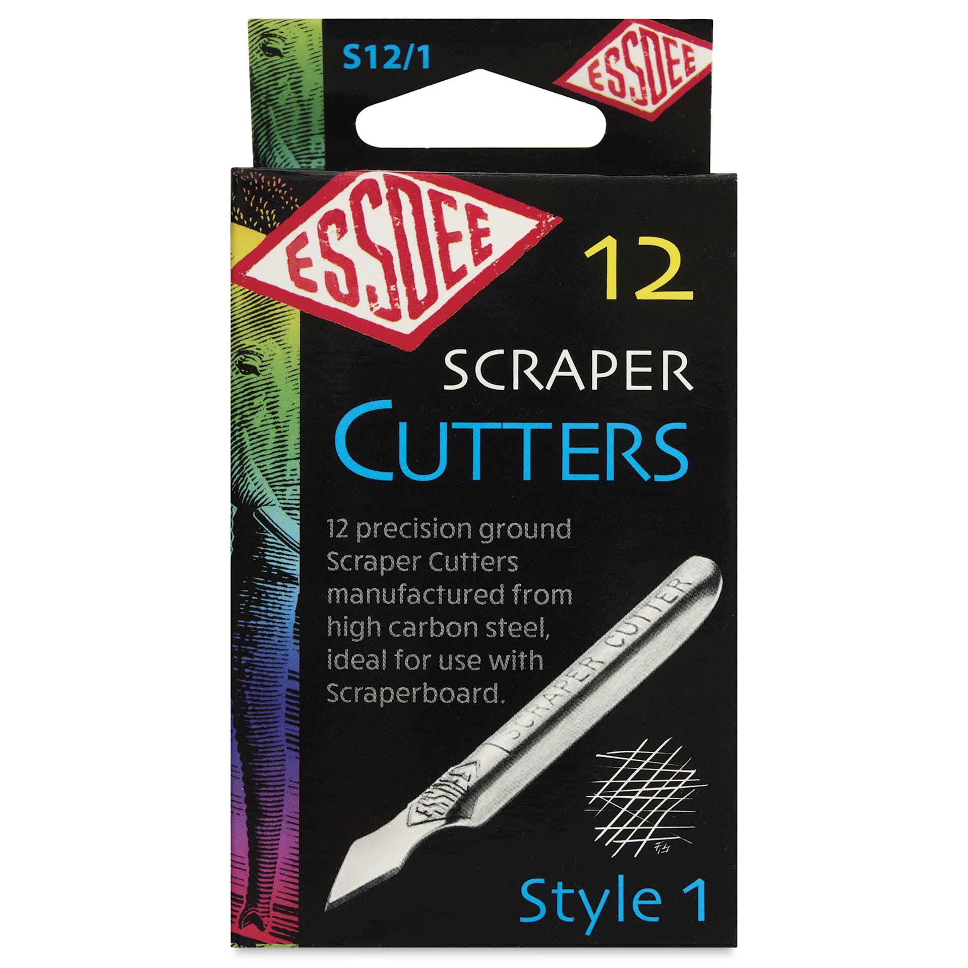 Essdee Scratchboard Scraper Cutters - Style 1, Pkg of 12 - front of packaging