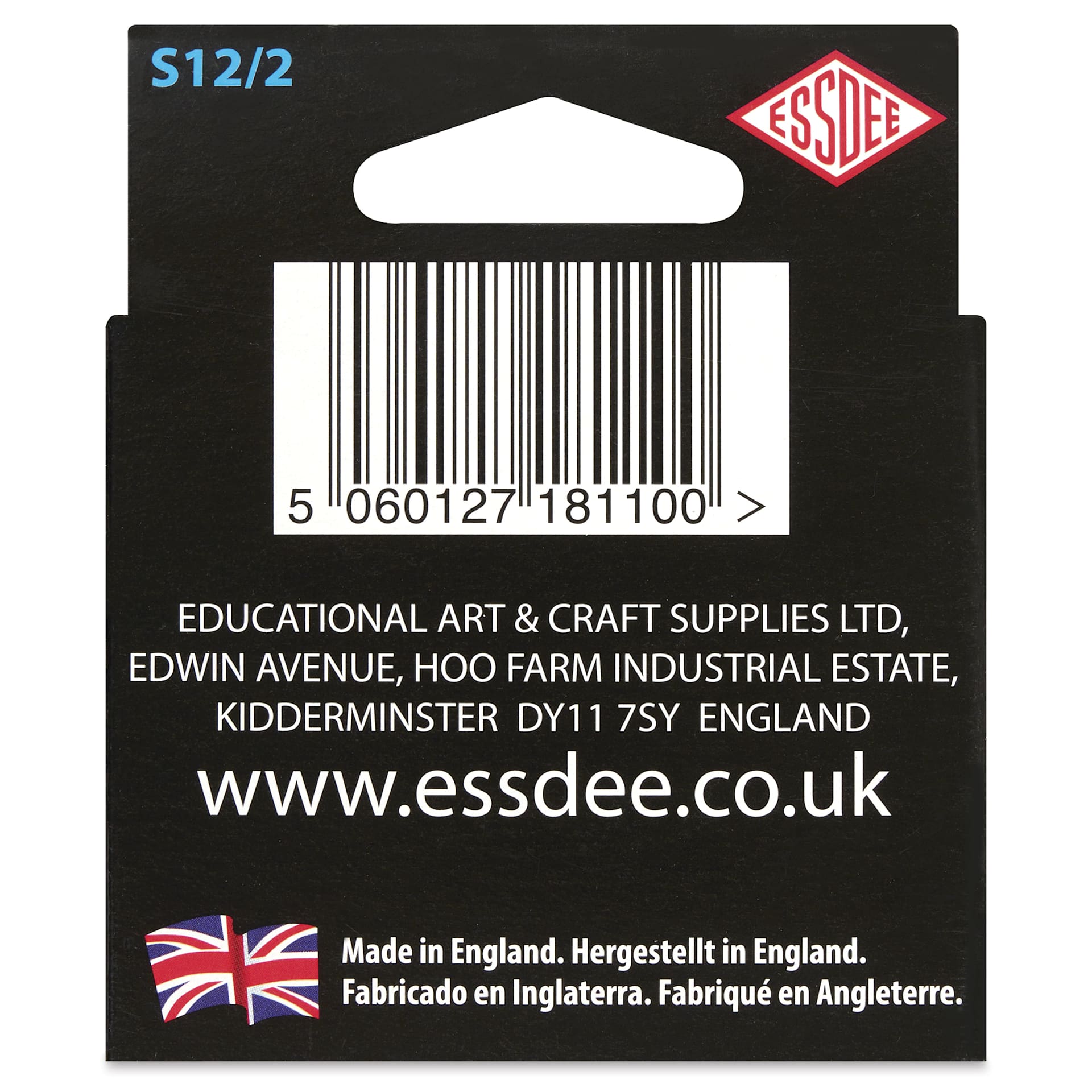 Essdee Scratchboard Scraper Cutters - Style 2, Pkg of 12 - back of packaging